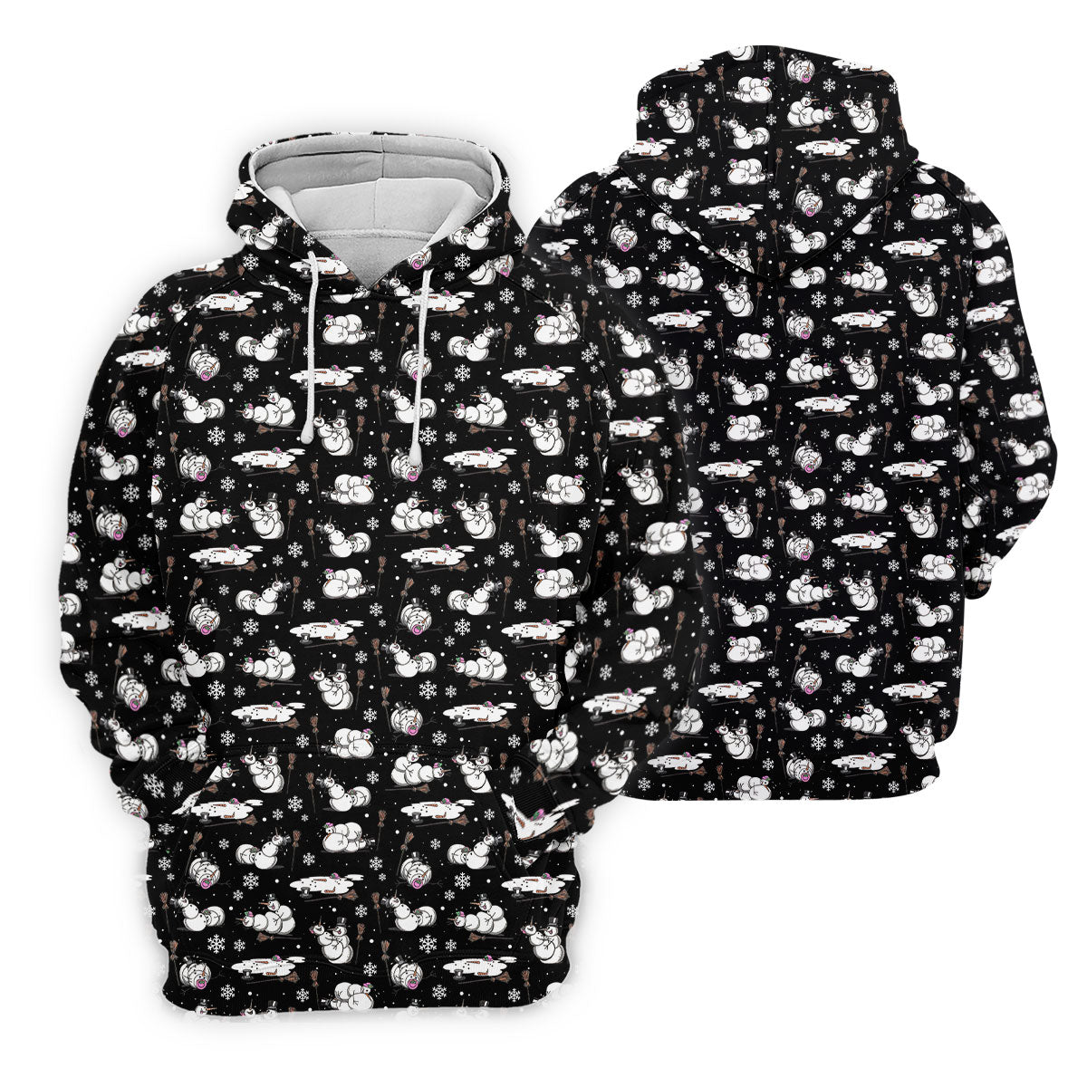 Funny Snowman Naughty Couple Black Golf Shirt, Christmas Golf Shirt, Golf Gift For Ladies, Women Golf Top