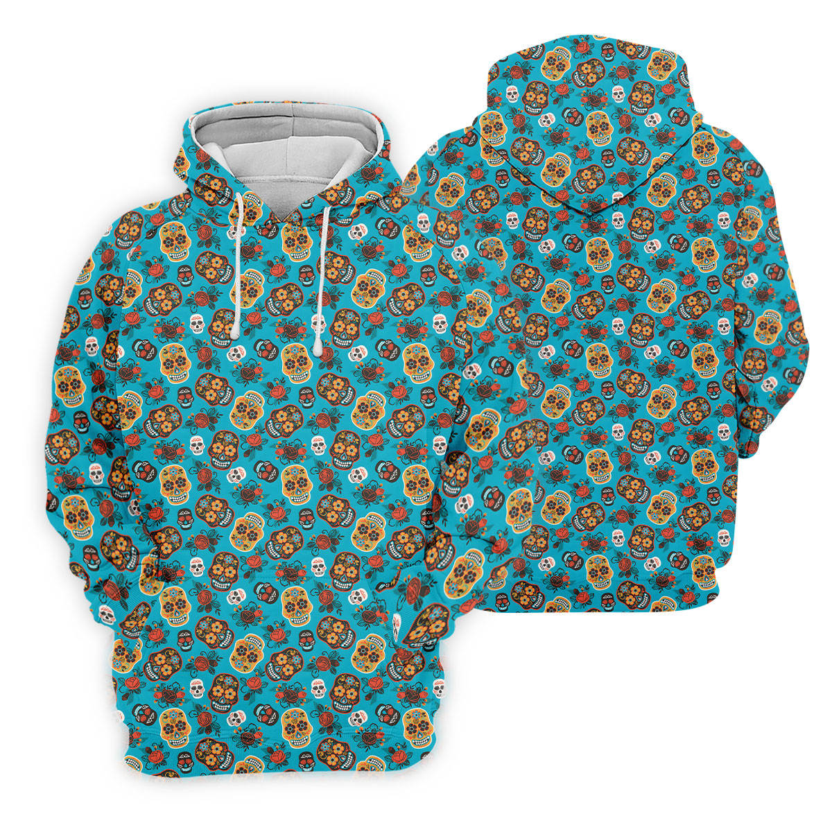 Sugar Skulls And Roses Cinco De Mayo Celebration Fiesta Themed Golf Shirts For Men