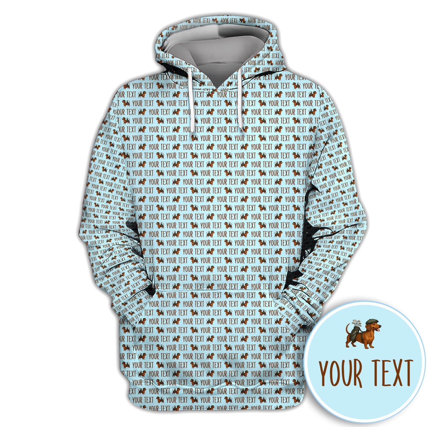 Personalized Dachshund Golf Polos, Seamless Pattern Golf Shirt For Women, Funny Golf Shirt