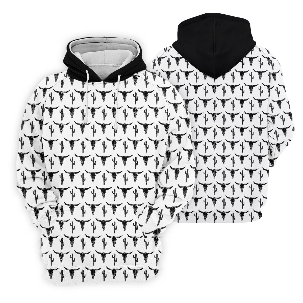 Longhorn Cow Skull Western Theme White Women Golf Top, Ladies Golf Shirts, Golf Shirt For Women