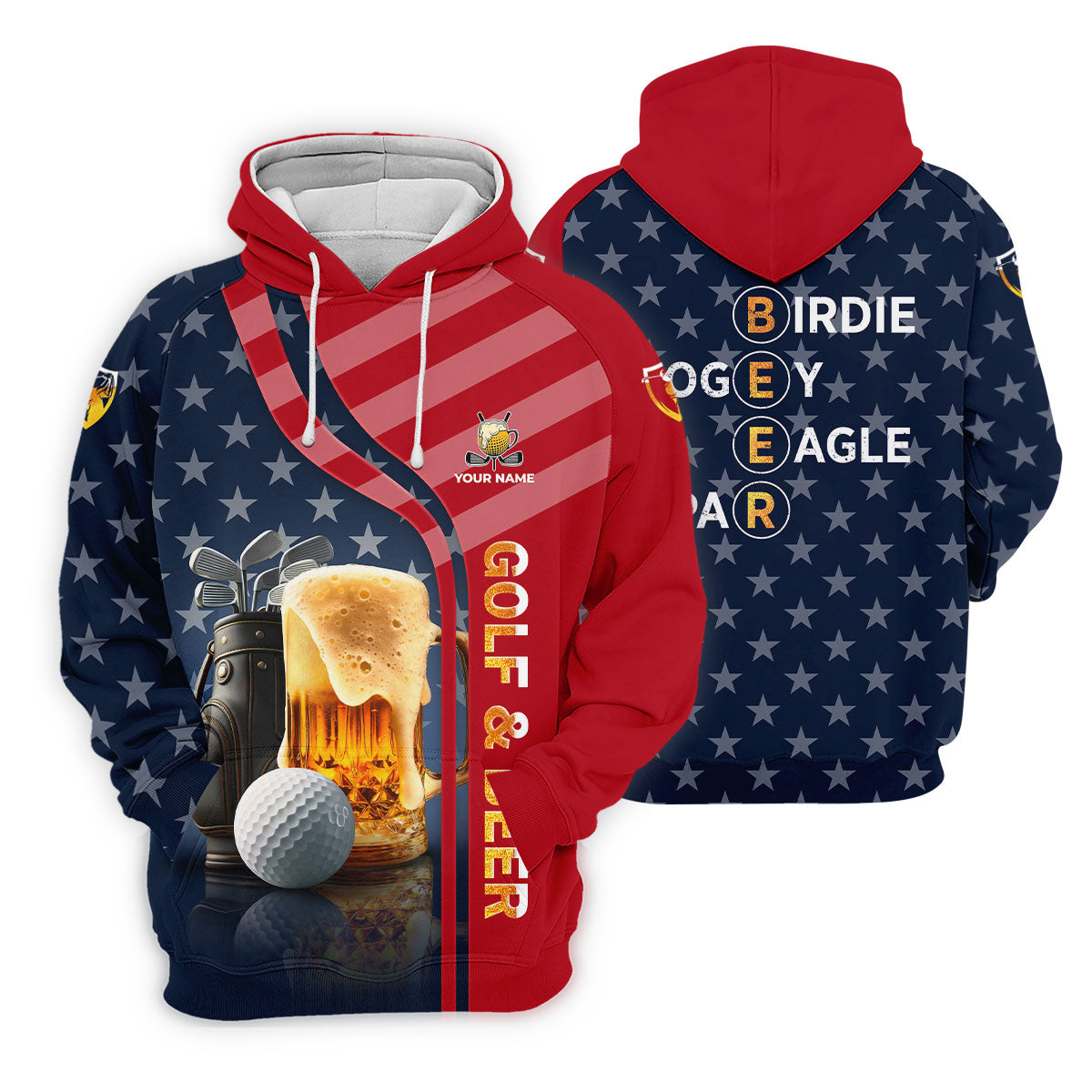 Funny Golf And Beer Patriotic 250th Golf Shirt For Women, 4th Of July Golf Shirt, Ladies Golf Shirts