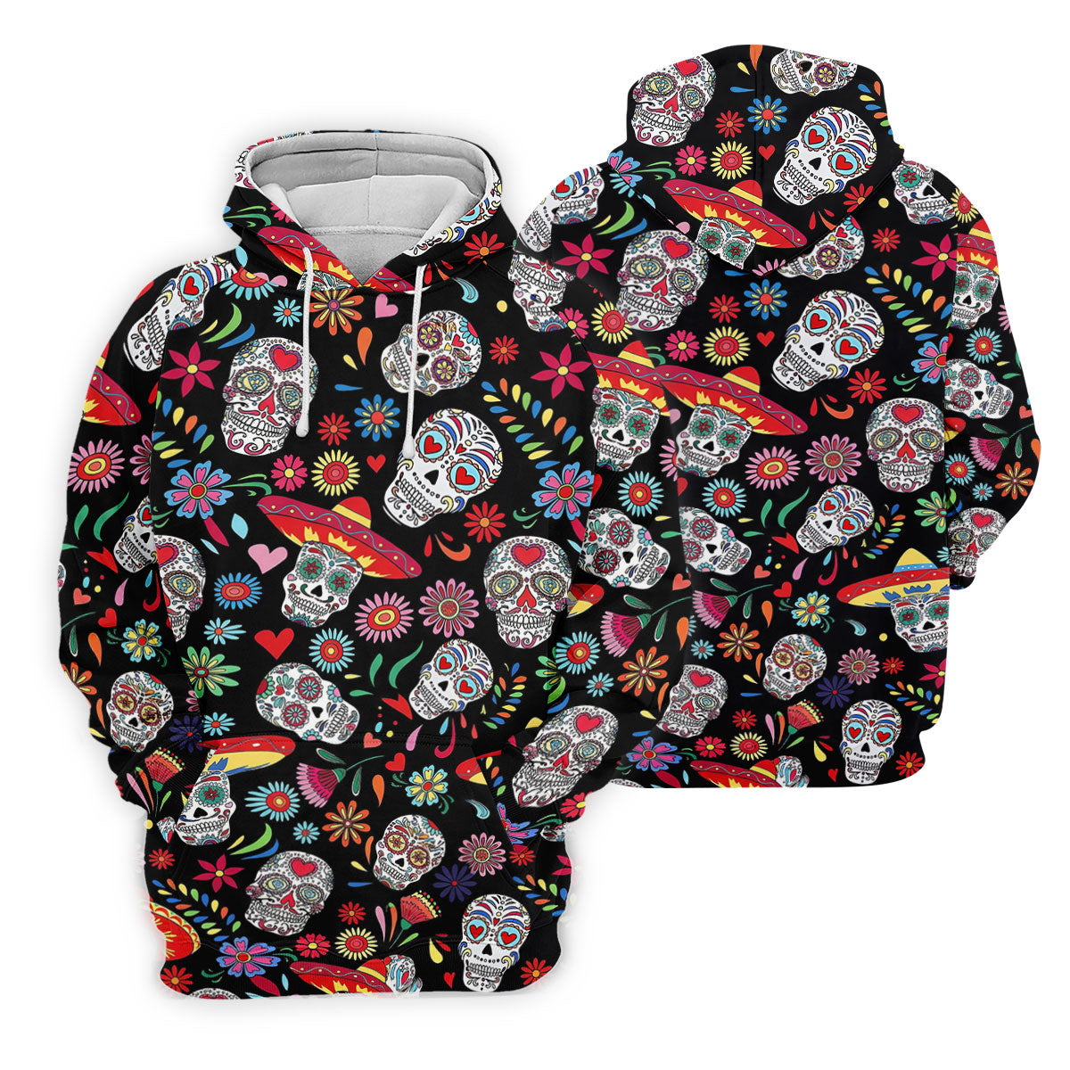 Day Of The Dead FLoral Sugar Skull Cinco De Mayo Celebration Fiesta Themed Golf Shirt For Women