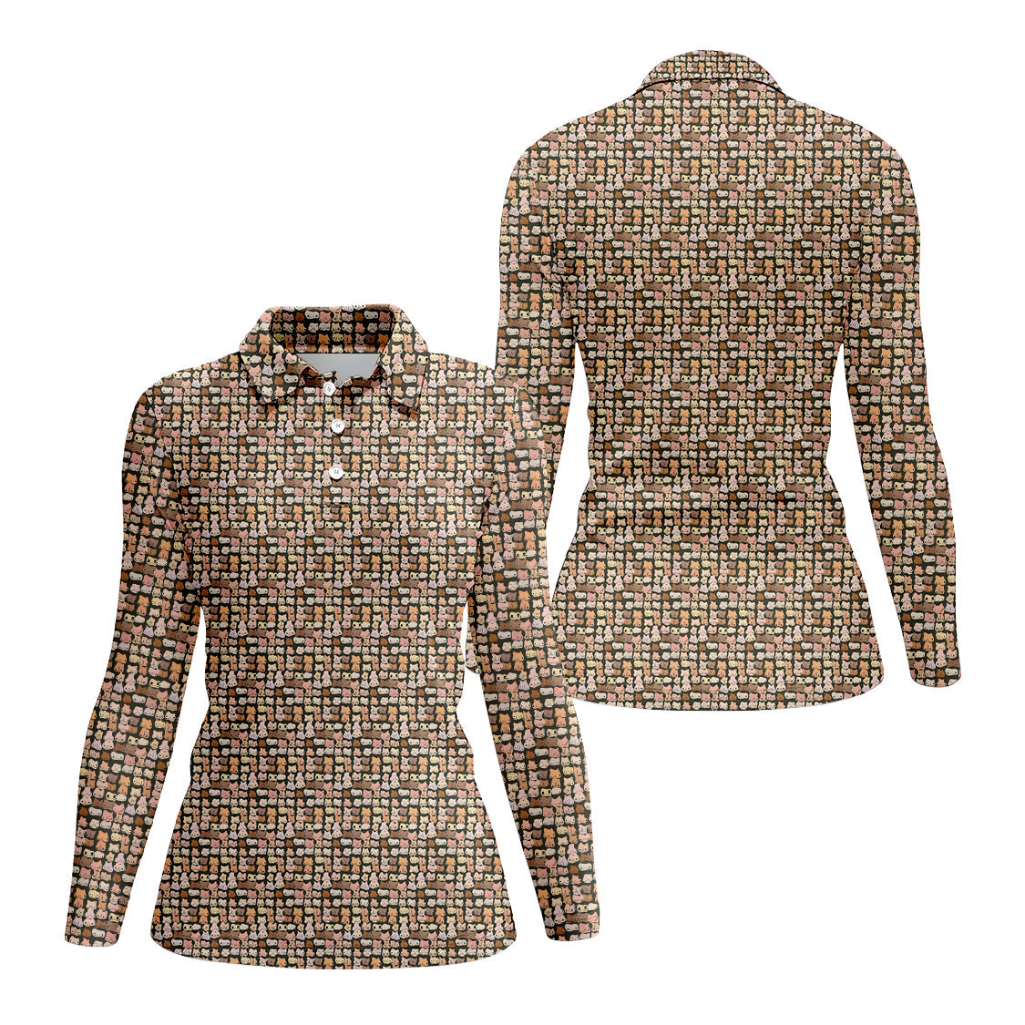 Funny Golf Shirt,  Boob Pattern Golf Polos for Men, Crazy Golf Shirts