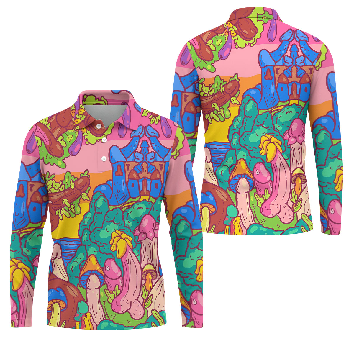 Funny Adult Fantasy Island Novelty Golf Shirt, Golf Shirts For Men, Mens Golf Apparel