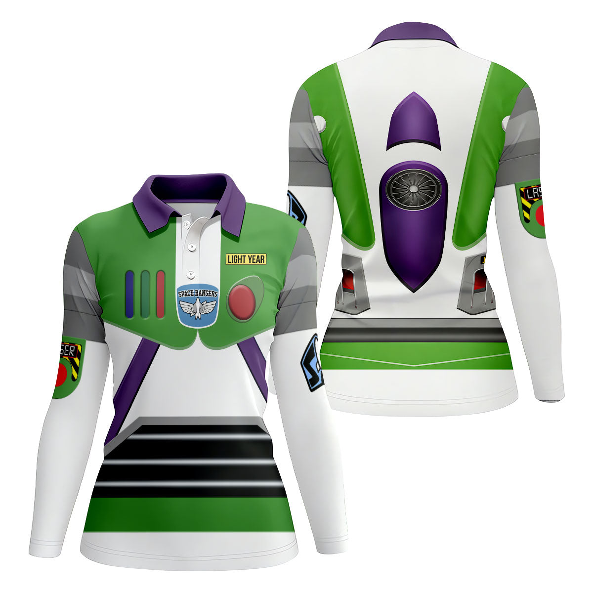 Sci Fi Space Ranger Costume Hawaiian Golf Shirt, Golf Polo For Women, Printed Golf Shirt