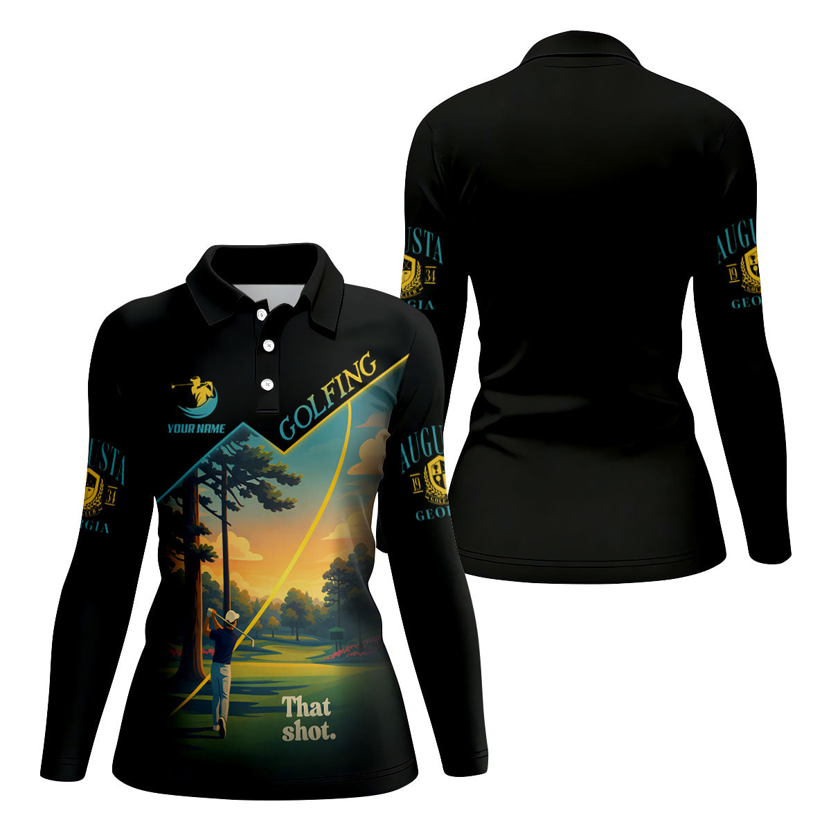 Augusta Georgia Golf Tournament Golf Shirt For Women, Performance Golf Shirt, Ladies Golf Shirts