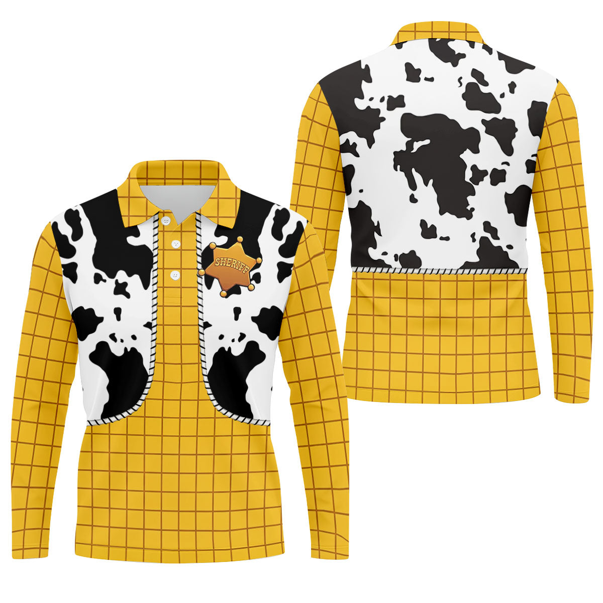 Cowboy Toy Hawaiian Golf Shirt, Cartoon Style Men's Golf Shirt, Polo Shirts For Men