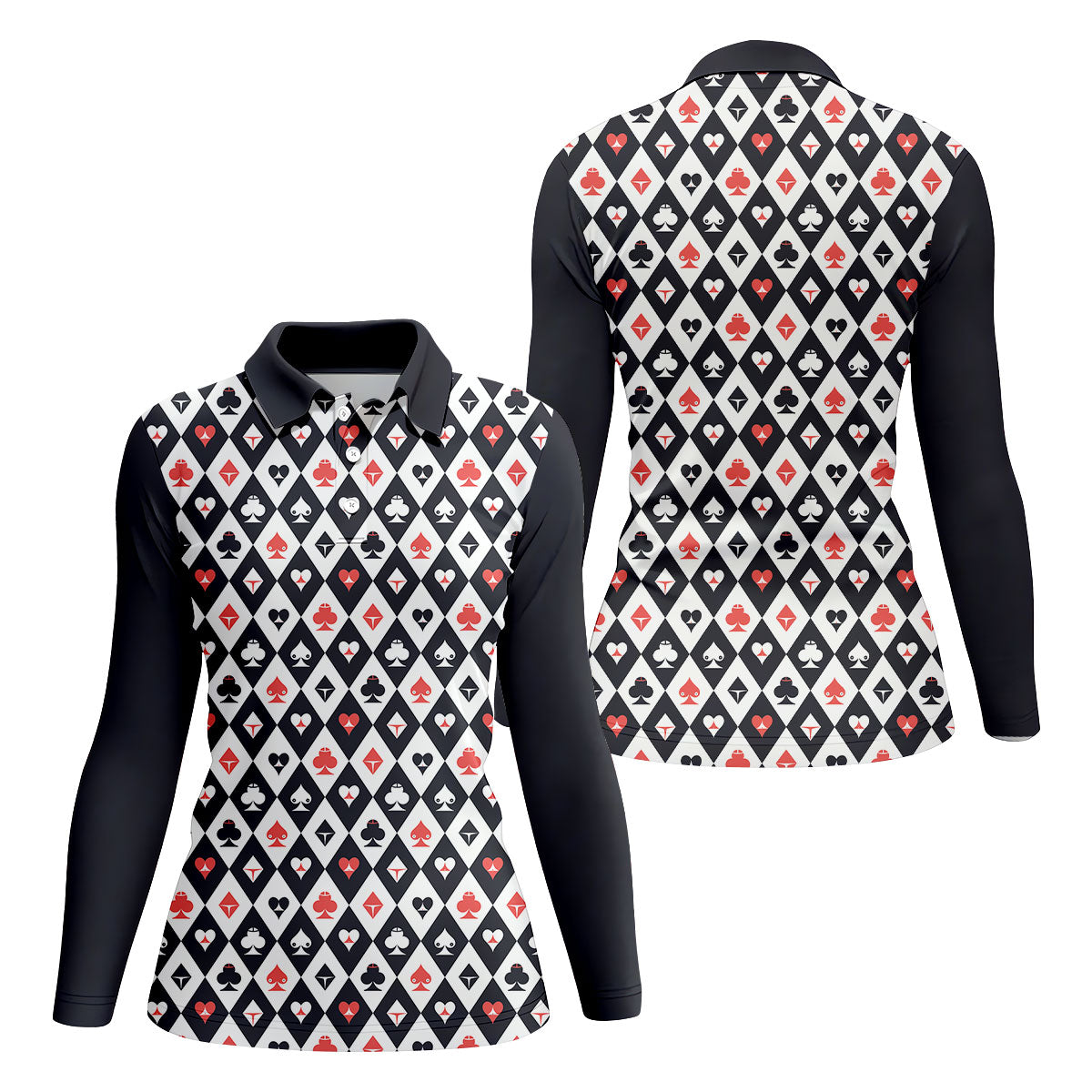 Casino Royale Dirty Argyle Pattern Funny Women's Golf Tops, Valentines Golf Gift, Ladies Golf Polos