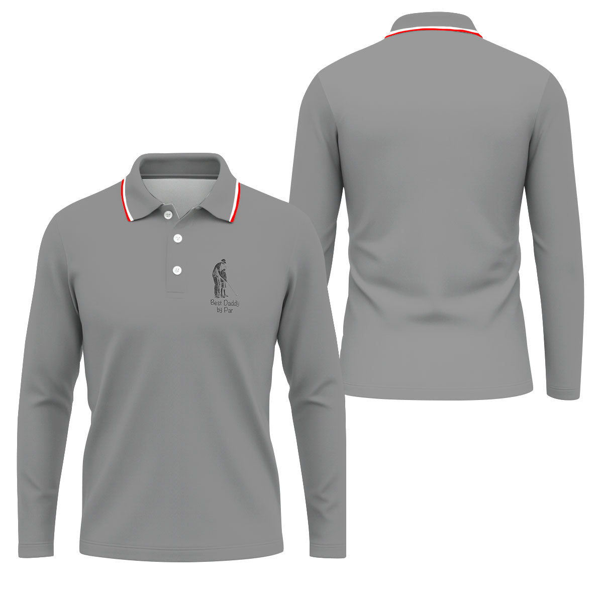 Best Dad Papa By Par Custom Photo Father's Day Golf Shirt, Golf Gift For Dad, Golf Polo For Men