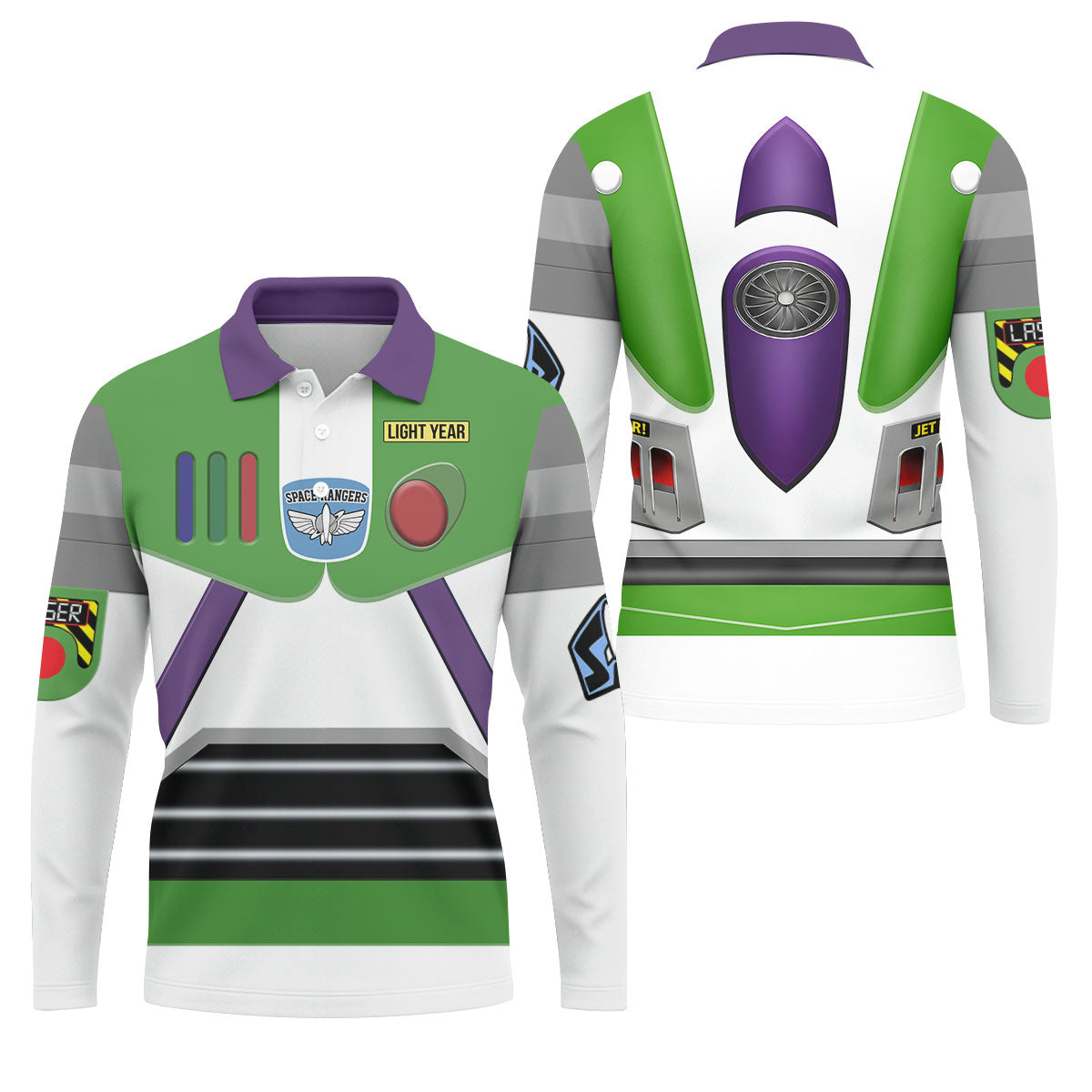 Sci Fi Space Ranger Costume Hawaiian Golf Shirt, Mens Golf Polo, Printed Golf Shirts
