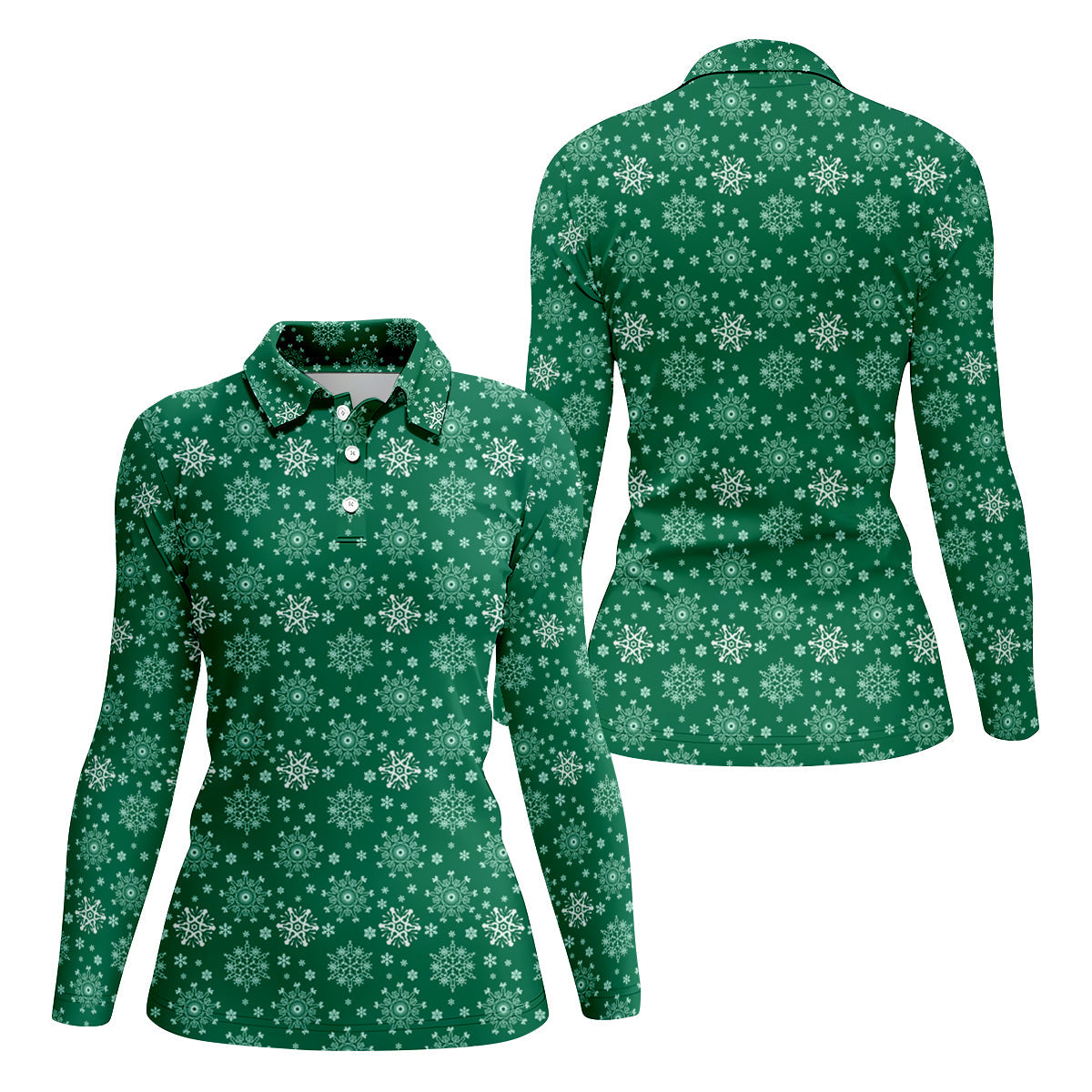 Dirty Funny Adult Humor Snowflakes Green Golf Shirt, Fun Women's Golf Shirts, Christmas Golf Shirt, Ladies Golf Shirts