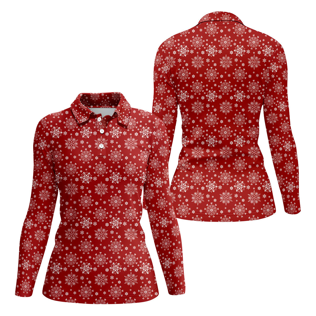 Dirty Funny Adult Humor Snowflakes Red Golf Shirt, Fun Women's Golf Shirts, Christmas Golf Shirt, Ladies Golf Shirts