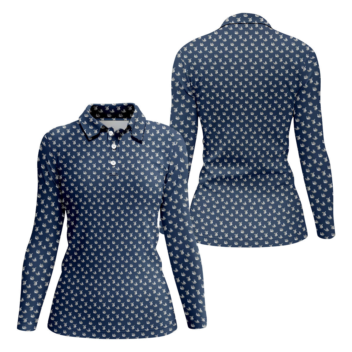 Rabbit Couple Naughty Position Fun Women's Golf Shirts, Valentines Golf Gift, Women's Golf Tops, Ladies Golf Polos
