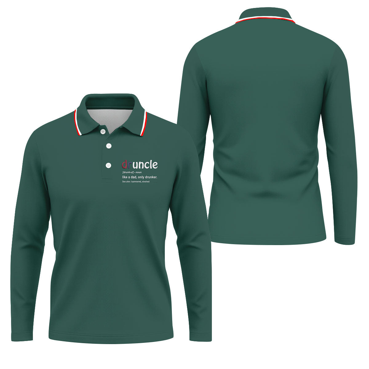 Druncle Like A Dad Only Drunker Father's Day Golf Shirt, Men's Funny Golf Shirts, Golf Gift For Dad