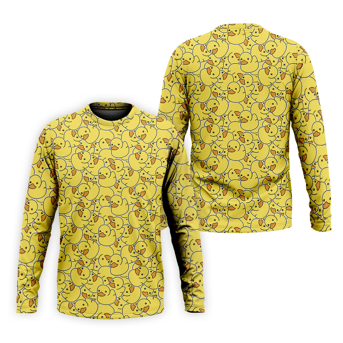 Cute Yellow Rubber Duck Pattern Golf Shirt, Hawaiian Golf Shirt, Mens Golf Shirts, Golf Apparel For Men