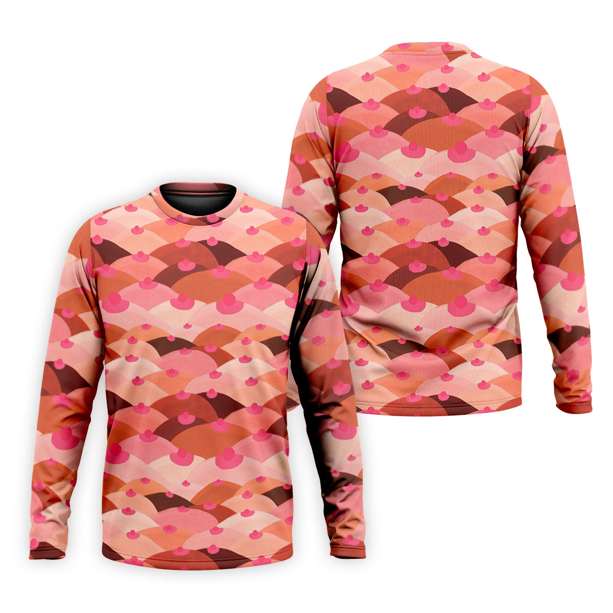 Funny Pink Abstract Body Print Golf Shirt, Men's Golf Shirt, Golf Shirts For Men, Polo Shirts For Men