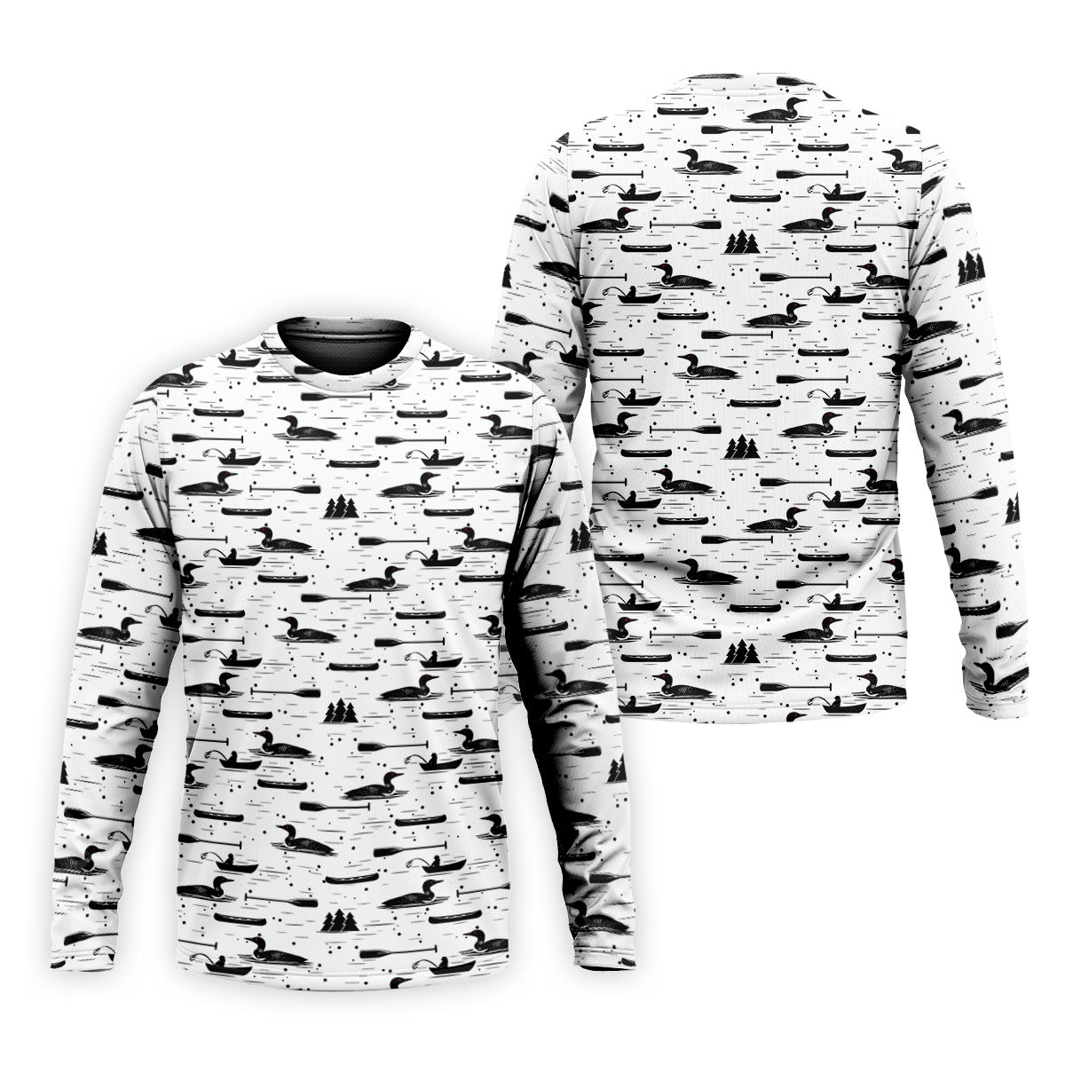 Loon Lake Aquatic Birds Hawaiian Golf Shirt, Men's Golf Shirt, Polo Shirts For Men
