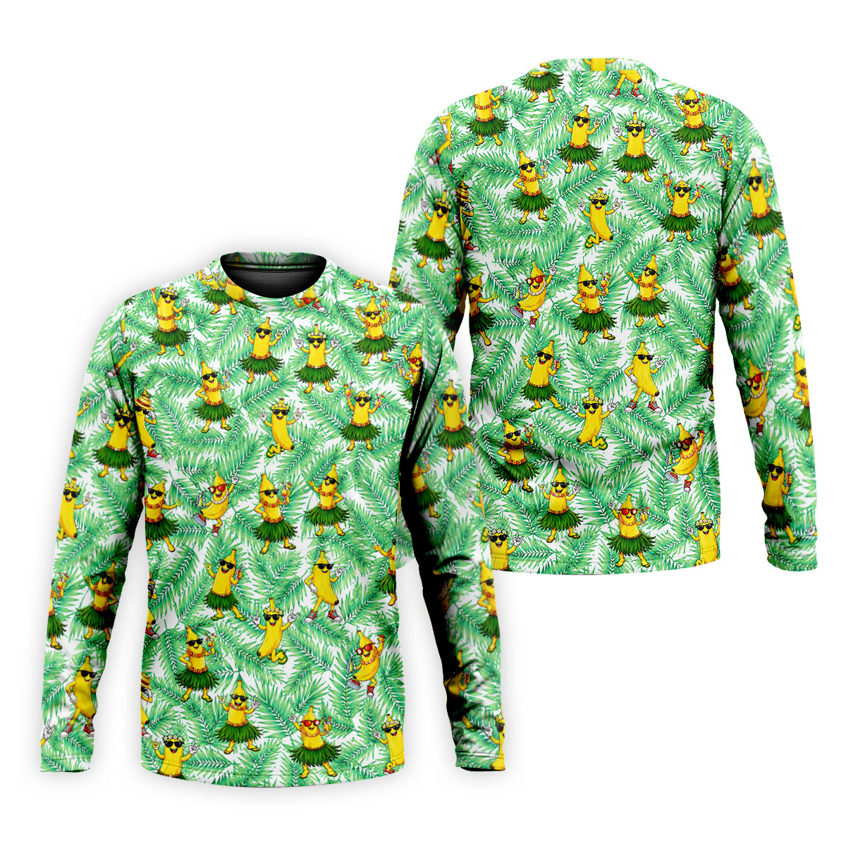 Funny Hula Banana Tropical Hawaiian Golf Shirt, Mens Golf Polo, Printed Golf Shirts