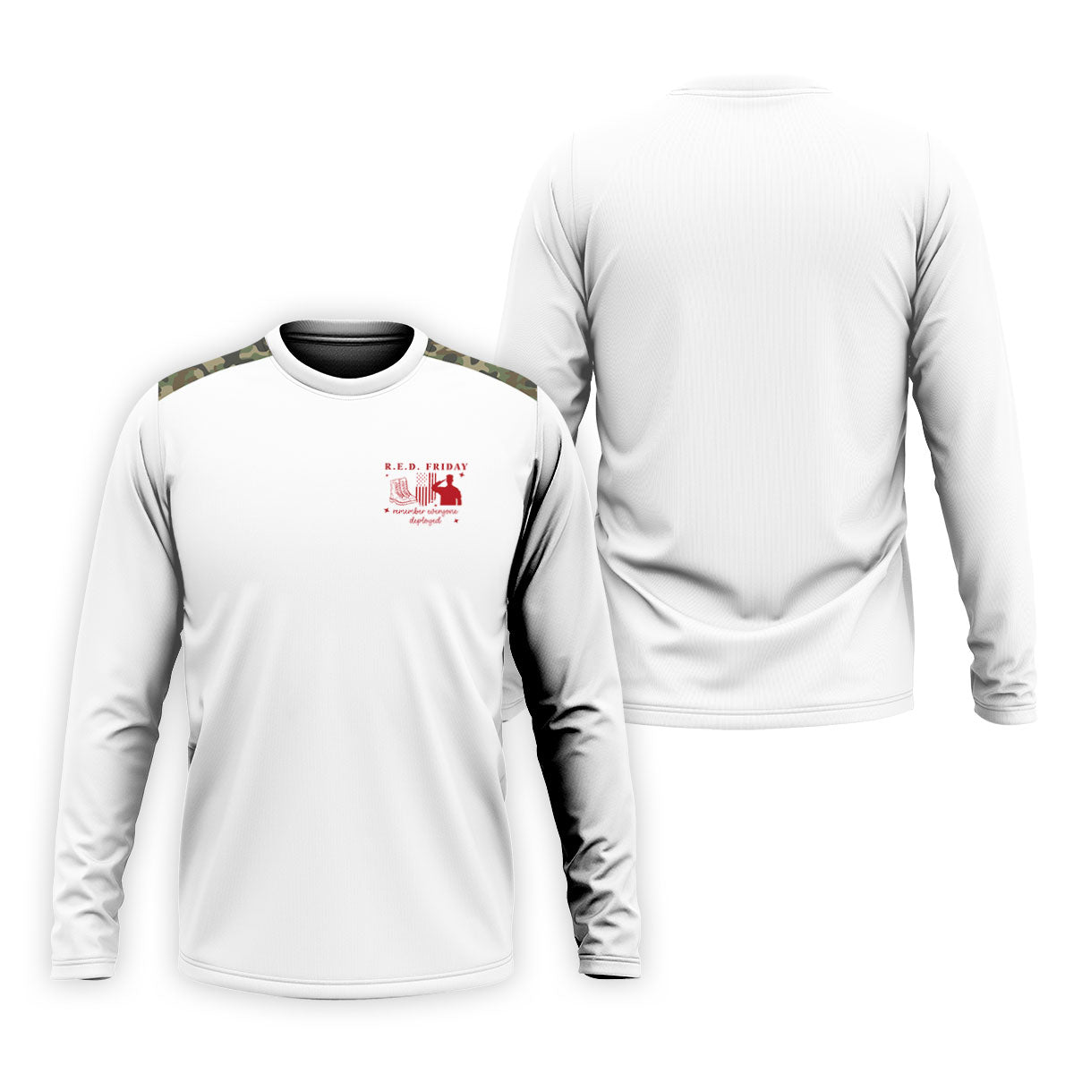 RED Friday Camo White Patriotic 4th Of July Golf Shirt, 250th Anniversary Golf Shirts For Men