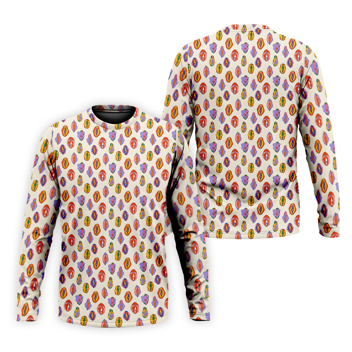 Colorful Abstract Feminine Pattern Golf Shirt, Funny Golf Shirt, Men's Golf Shirt, Polo Shirts For Men