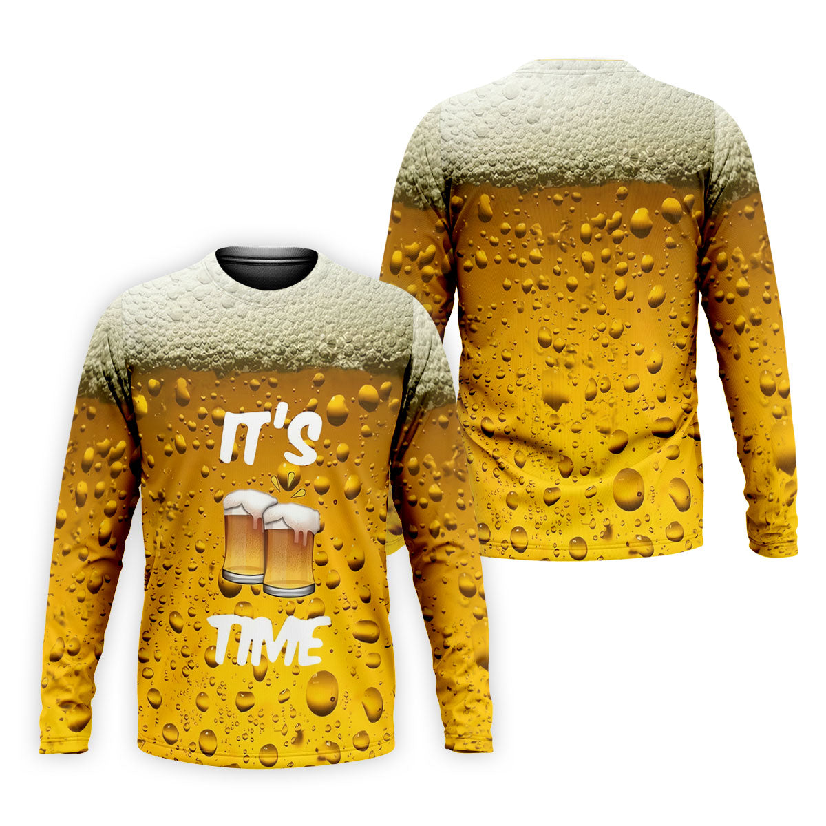 It's Time Golf And Beer Men's Funny Golf Shirts, Hawaiian Golf Shirt, Polo Shirts For Men