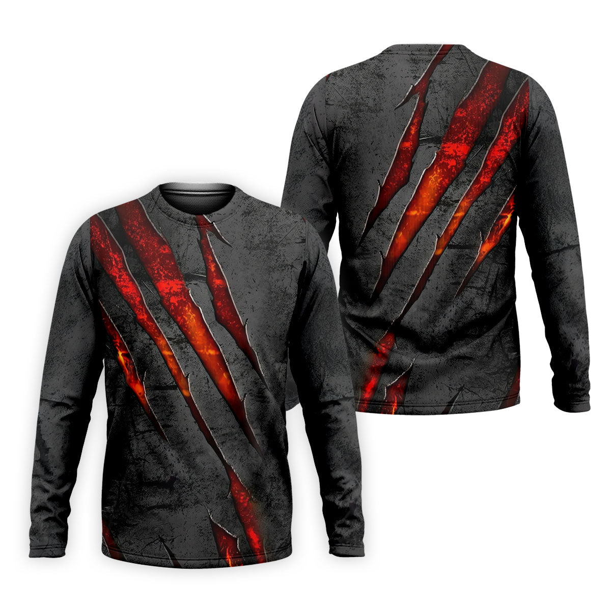 Red Claw Marks Hawaiian Golf Shirt, Scratch Print Men's Golf Shirt, Polo Shirts For Men