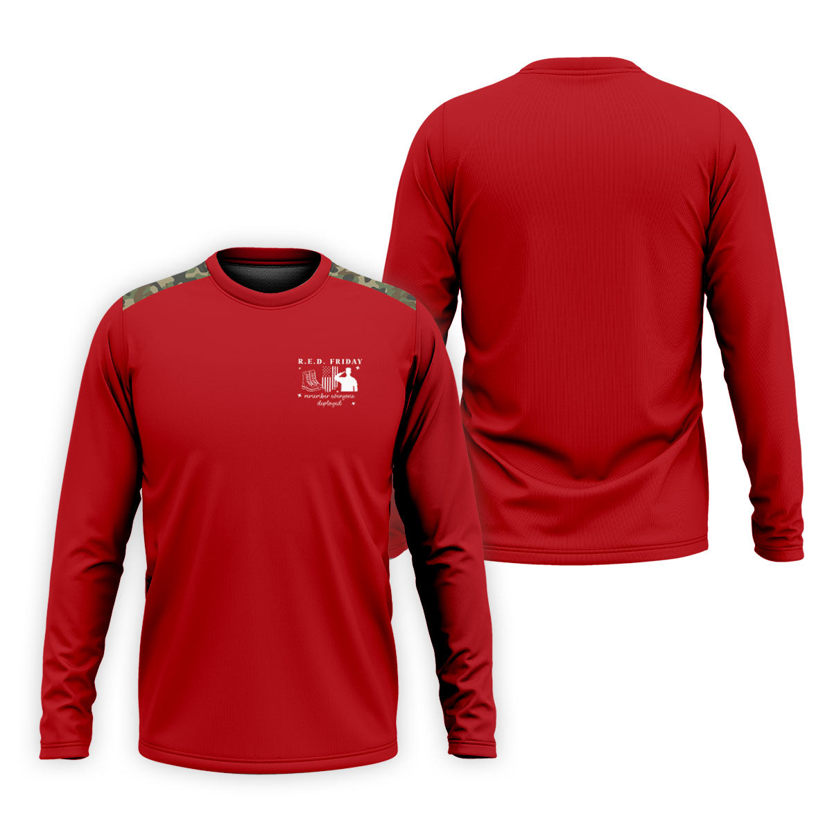 RED Friday Camo Red Patriotic 4th Of July Golf Shirt, 250th Anniversary Golf Shirts For Men