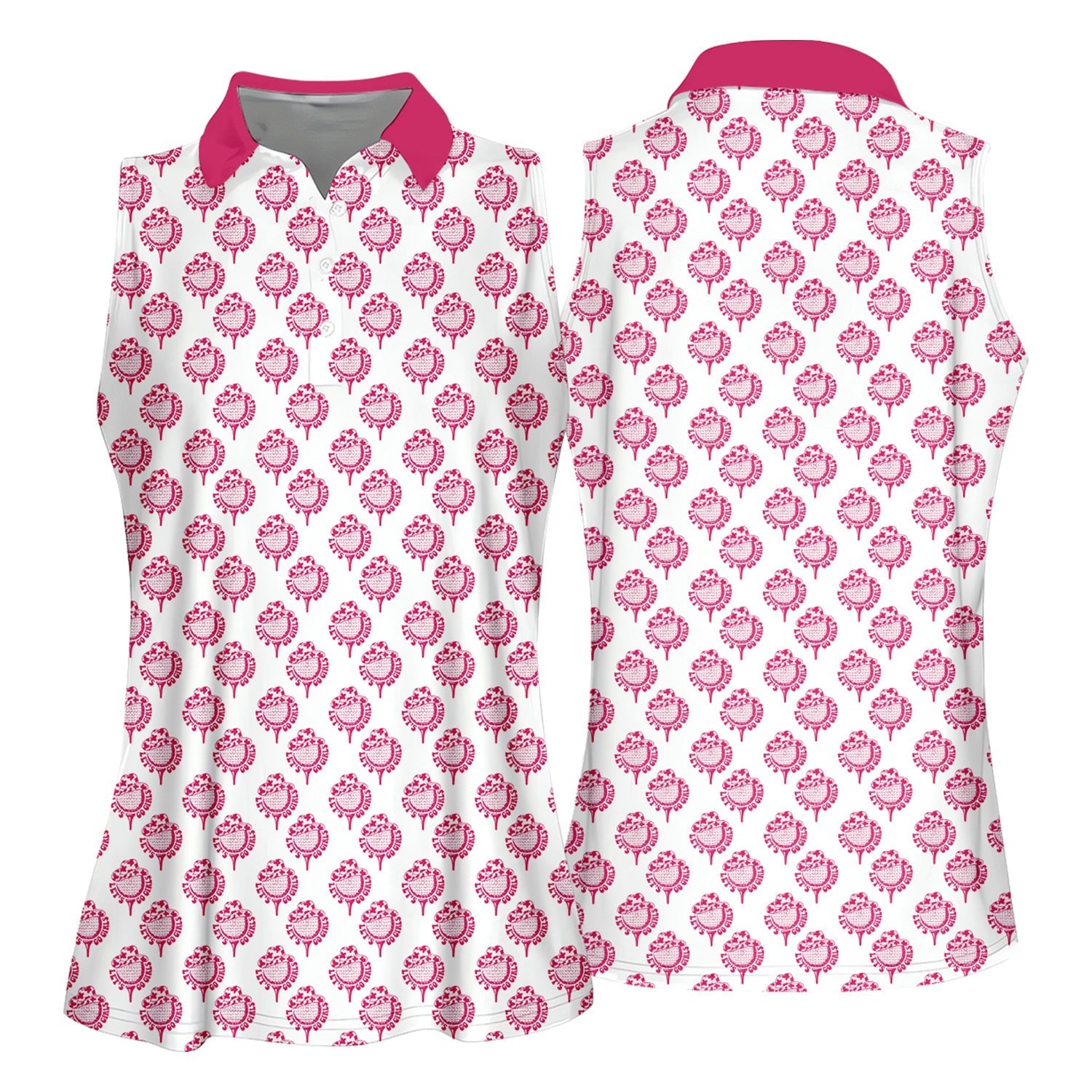 Let's Go Girls Womens Golf Polo ShirtGolfing Apparel, Womens Golf Gifts