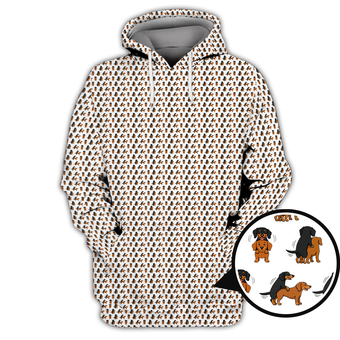 Funny Golf Pattern Shirt, Dachshund Golf Shirt For Golfer, Crazy Golf Shirt For Men