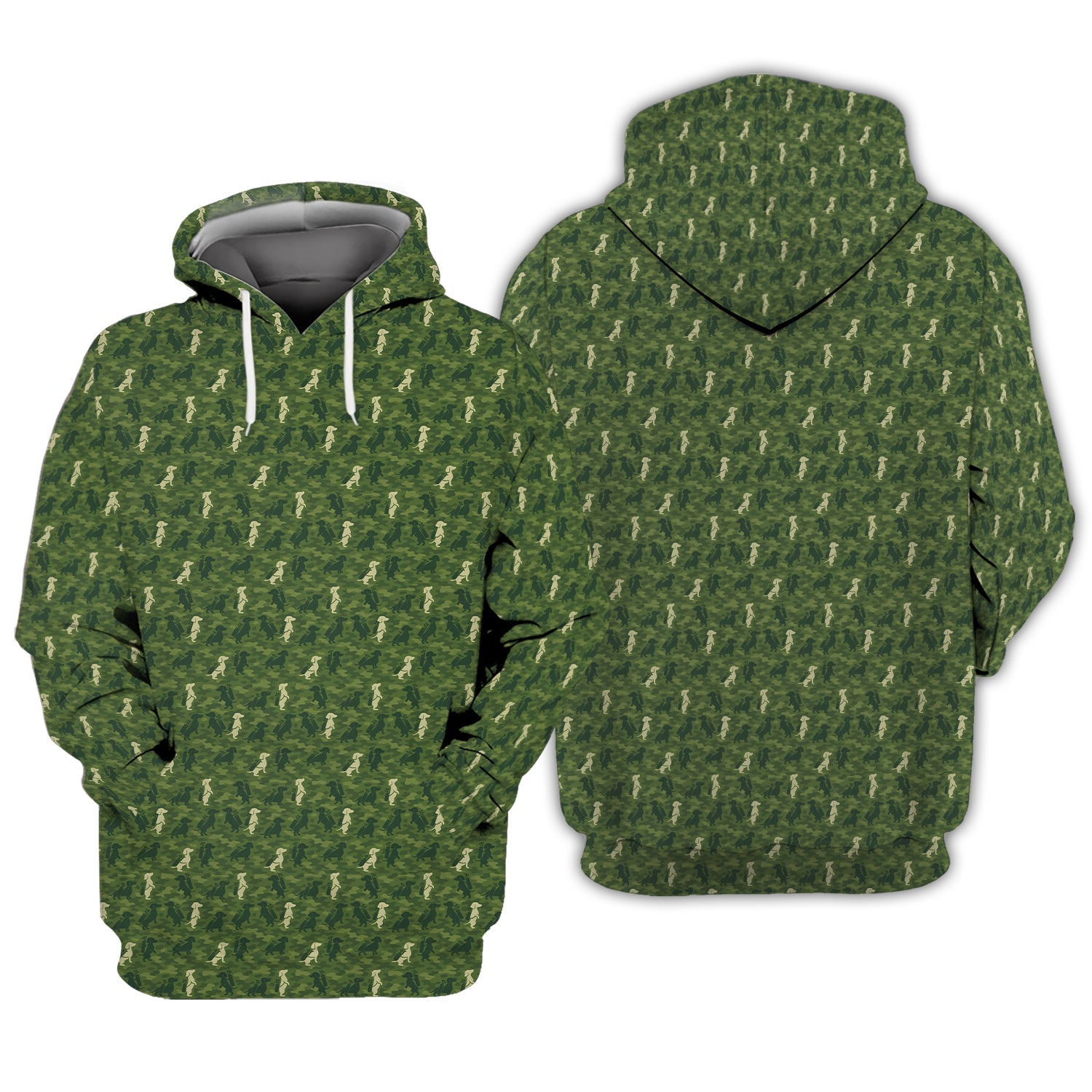 Dachshund Golf Shirt For Golfer, Funny Camo Dog Pattern Golf Shirt, Crazy Golf Shirt For Women