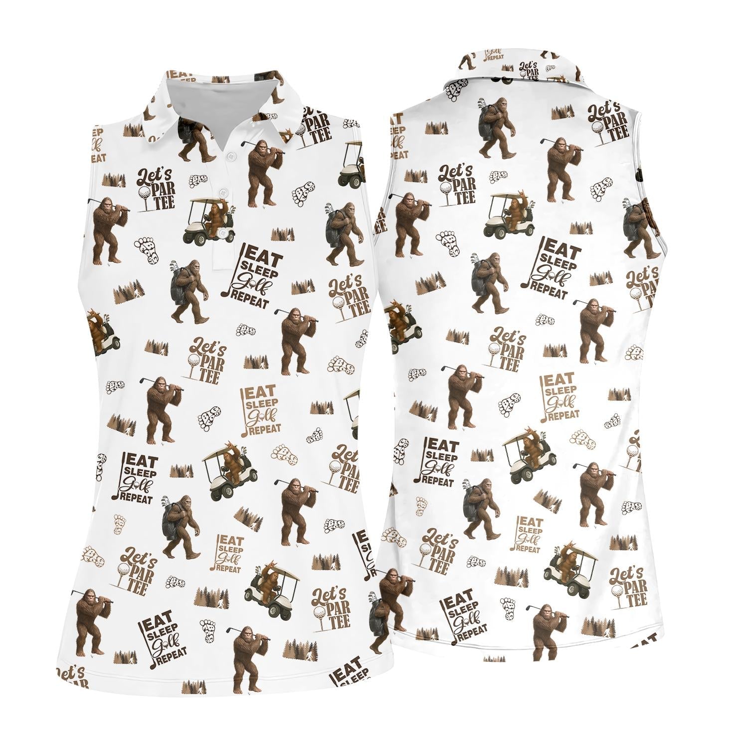 Let's Par Tee Men's Bigfoot Golf Shirt Golfing Gifts Shirts for Golfer Clubs