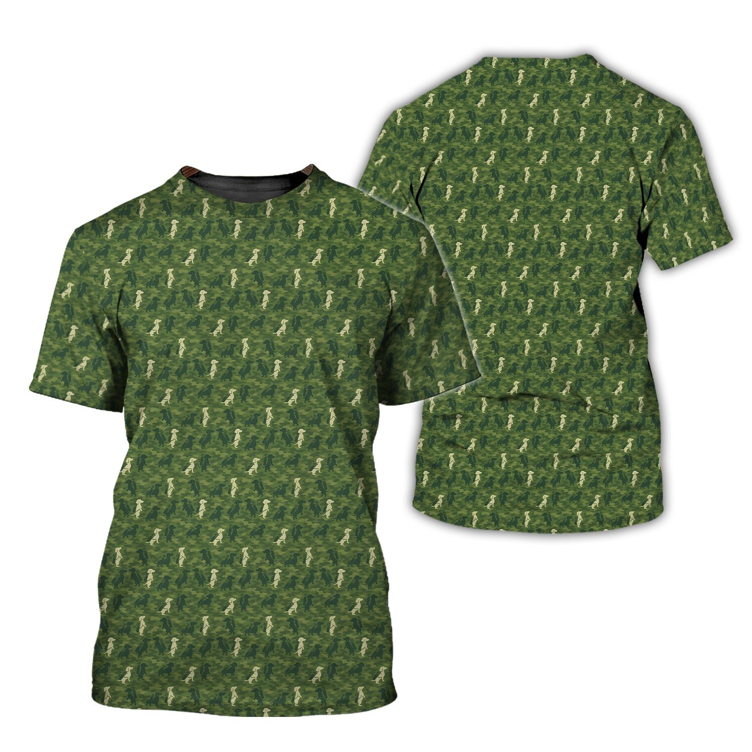 Dachshund Golf Shirt For Golfer, Funny Camo Dog Pattern Golf Shirt, Crazy Golf Shirt For Women