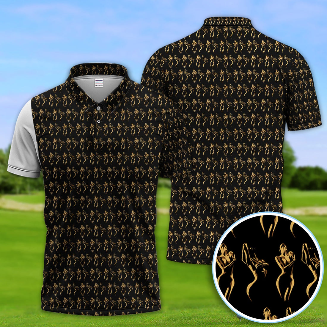 Sexy Pattern Golf Polos, Crazy Golf Shirt For Golfer, Golf Gift For Men