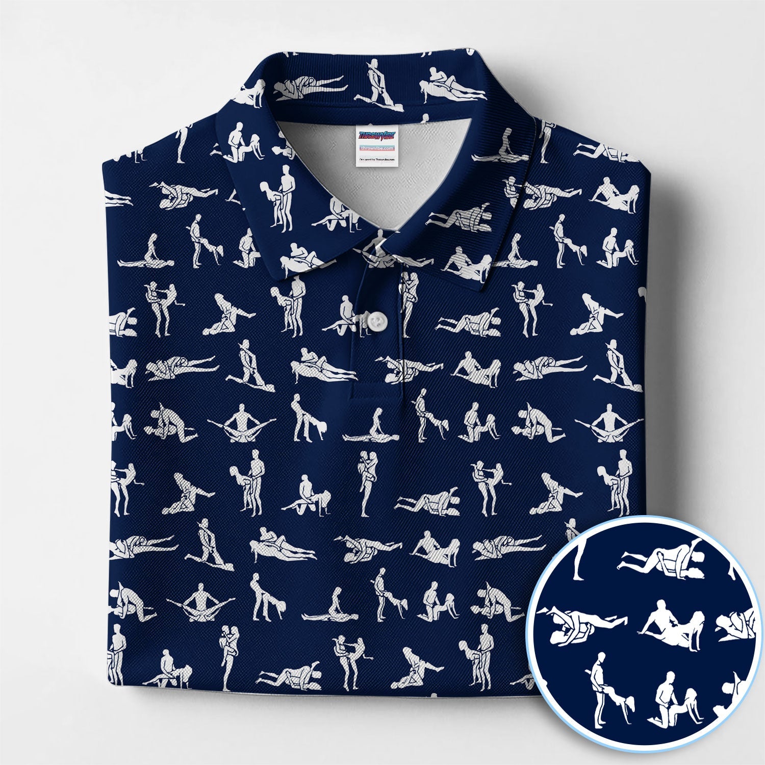Naughty Couple Golf Polos For Golfer, Sexy Pattern Golf Shirt, Golf Gift For Men
