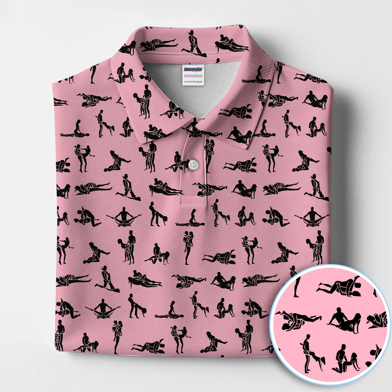 Naughty Couple Golf Polos For Golfer, Sexy Pattern Golf Shirt, Golf Gift For Men