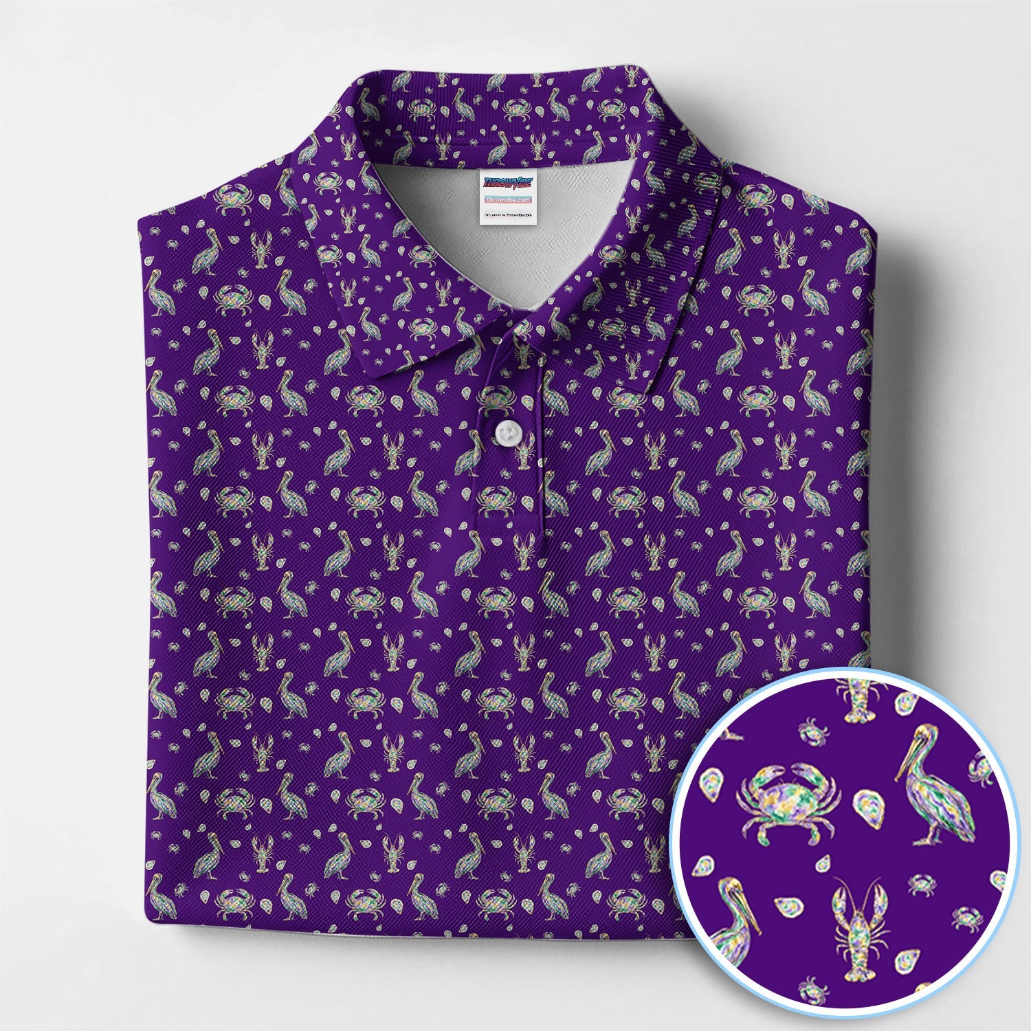 Crazy Mardi Gras Golf Polos For Golfer, Funny Holiday Pattern Golf Shirt, Golf Gift For Men