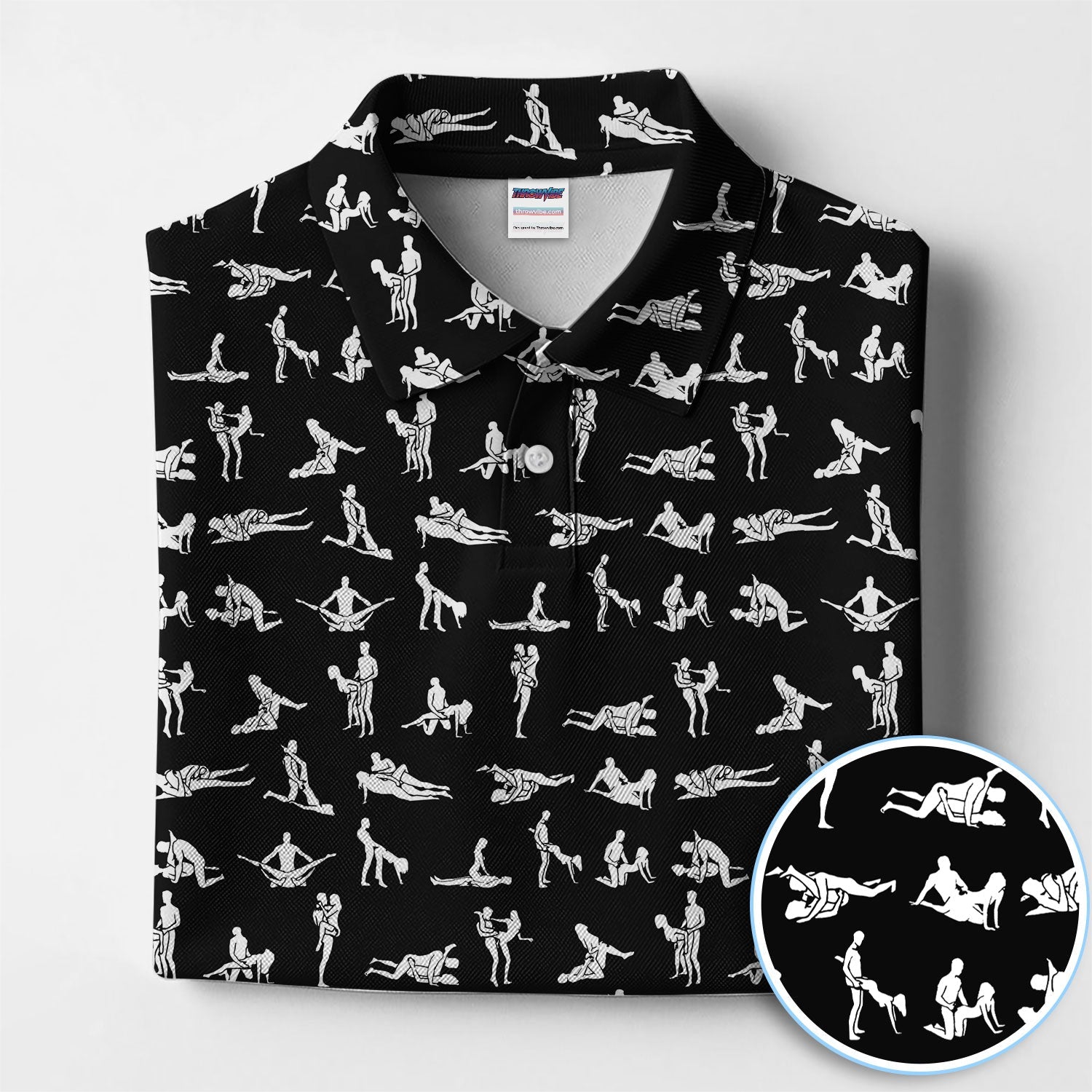 Naughty Couple Golf Polos For Golfer, Sexy Pattern Golf Shirt, Golf Gift For Men