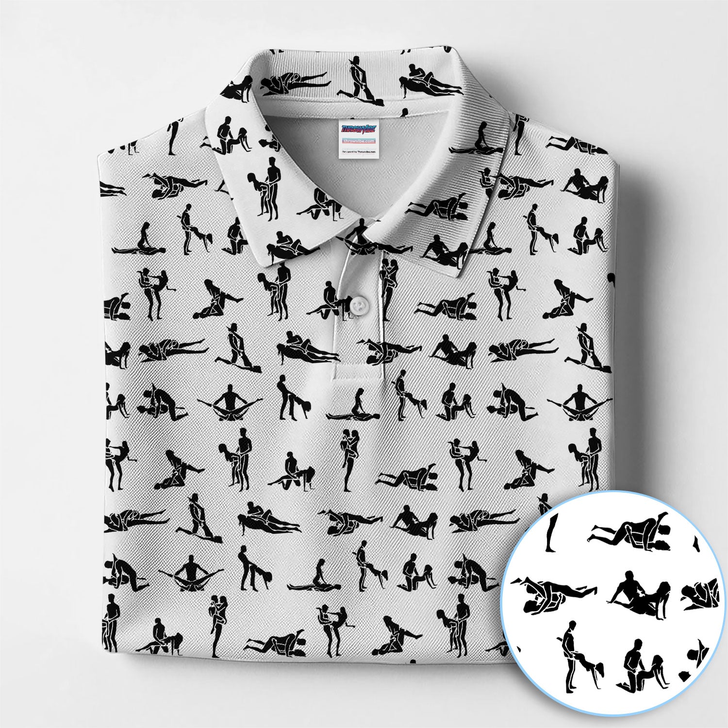 Naughty Couple Golf Polos For Golfer, Sexy Pattern Golf Shirt, Golf Gift For Men