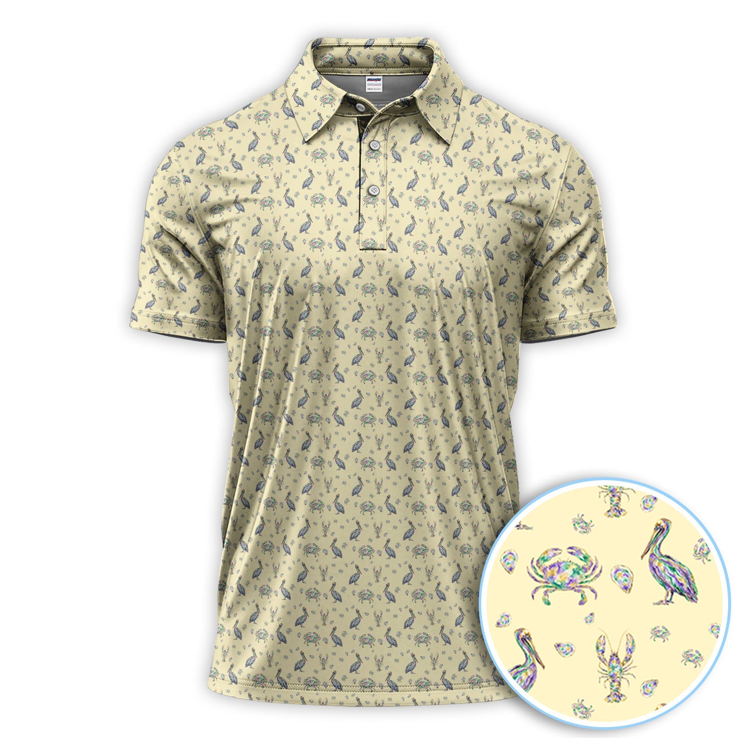 Crazy Mardi Gras Golf Polos For Golfer, Funny Holiday Pattern Golf Shirt, Golf Gift For Men