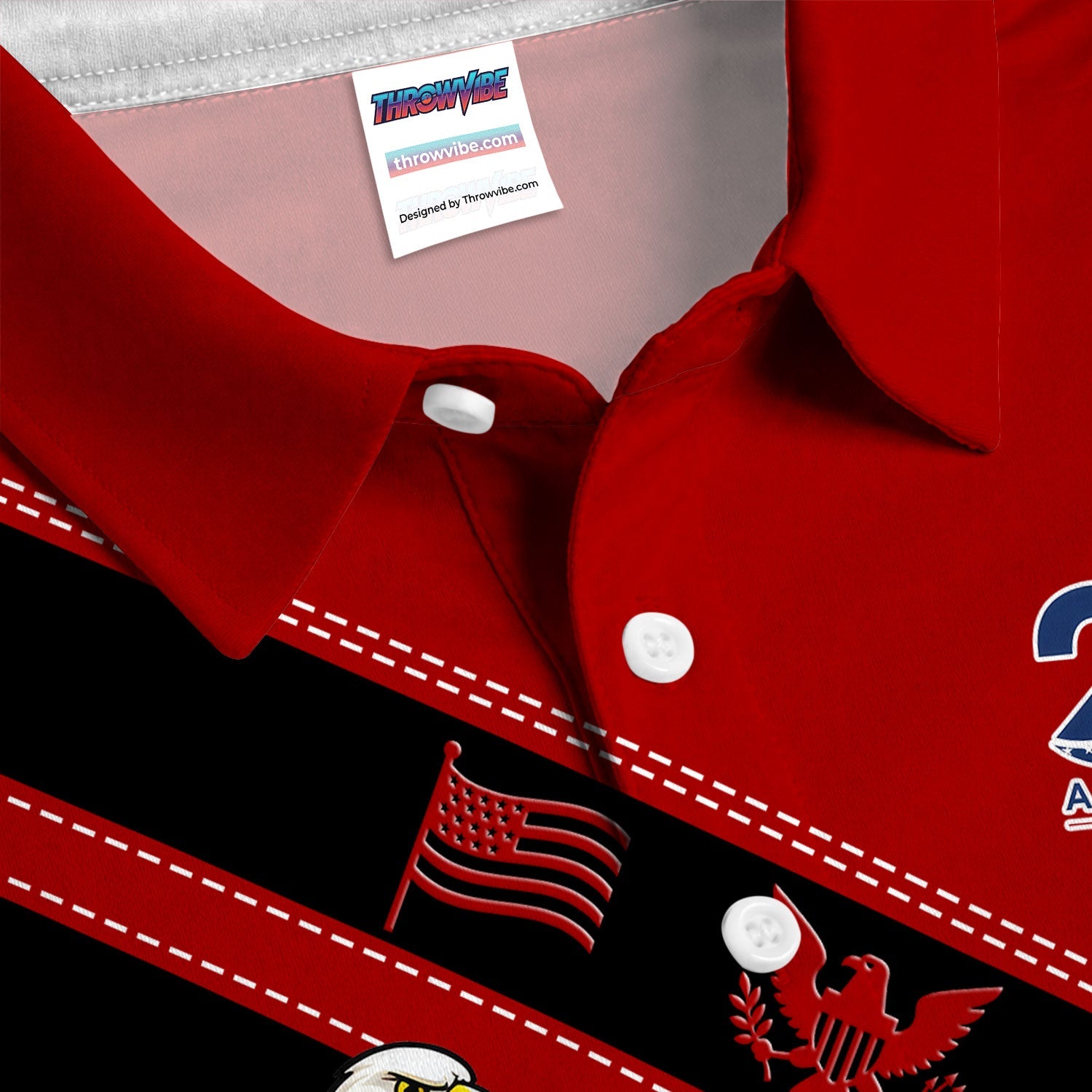 Funny Patriotic Golf Polos, Bigfoot Eagle Beer Pattern Shirt For Men, USA Golf Vibes