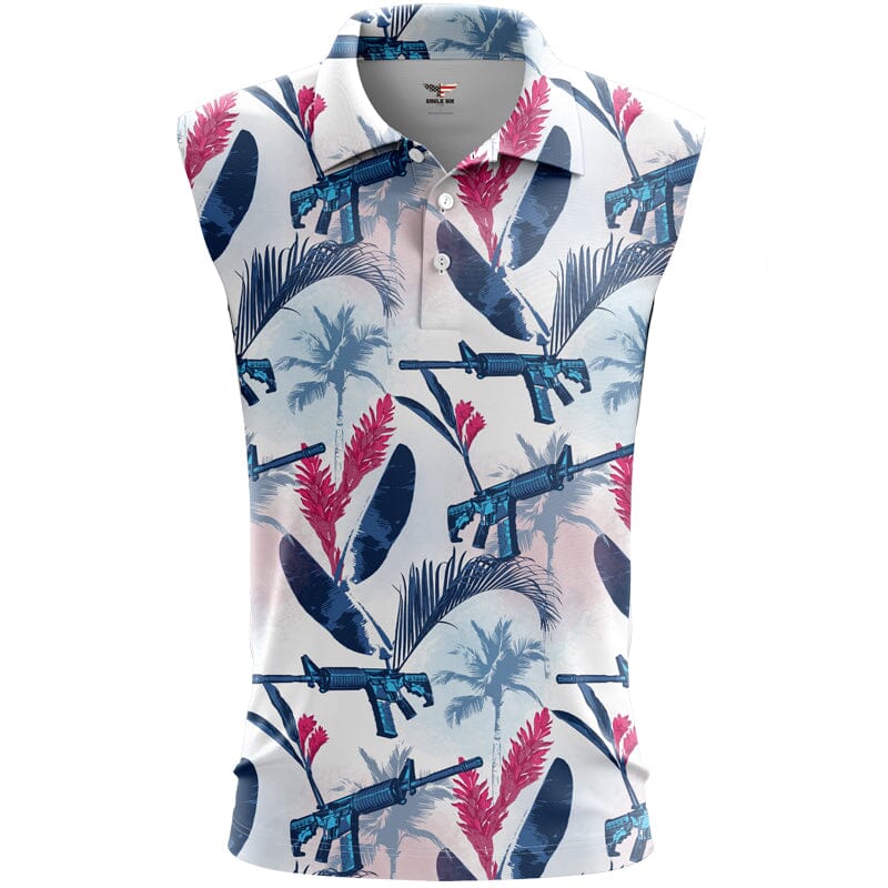 Blue Feather Women's Sleeveless Golf Polo ShirtMothers Day Gift, Women Golf Gifts