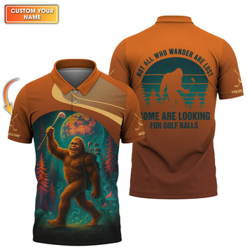 Custom Name Bigfoot Golf Shirt, Funny  Golf Shirts, Men Golf Gift