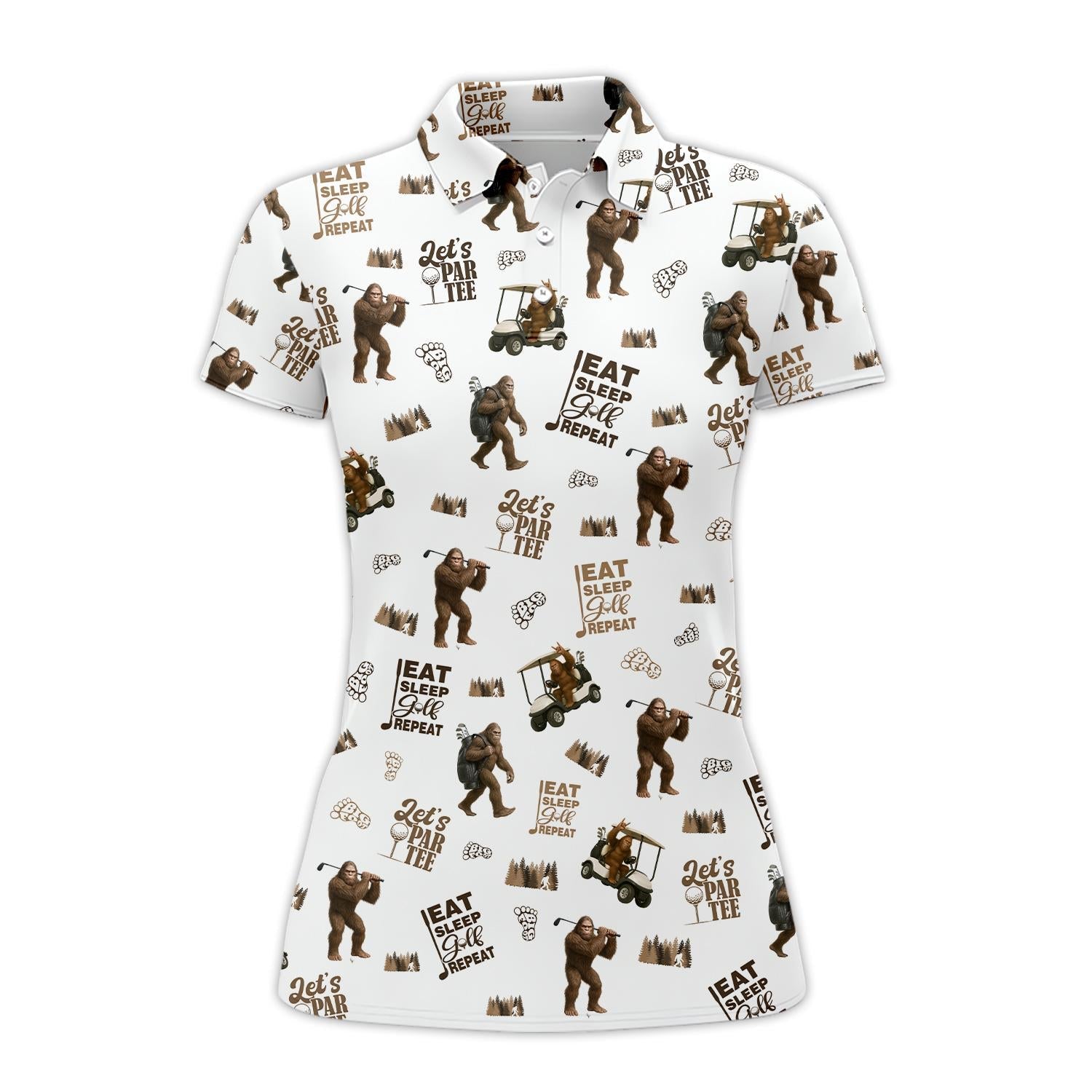 Let's Par Tee Men's Bigfoot Golf Shirt Golfing Gifts Shirts for Golfer Clubs