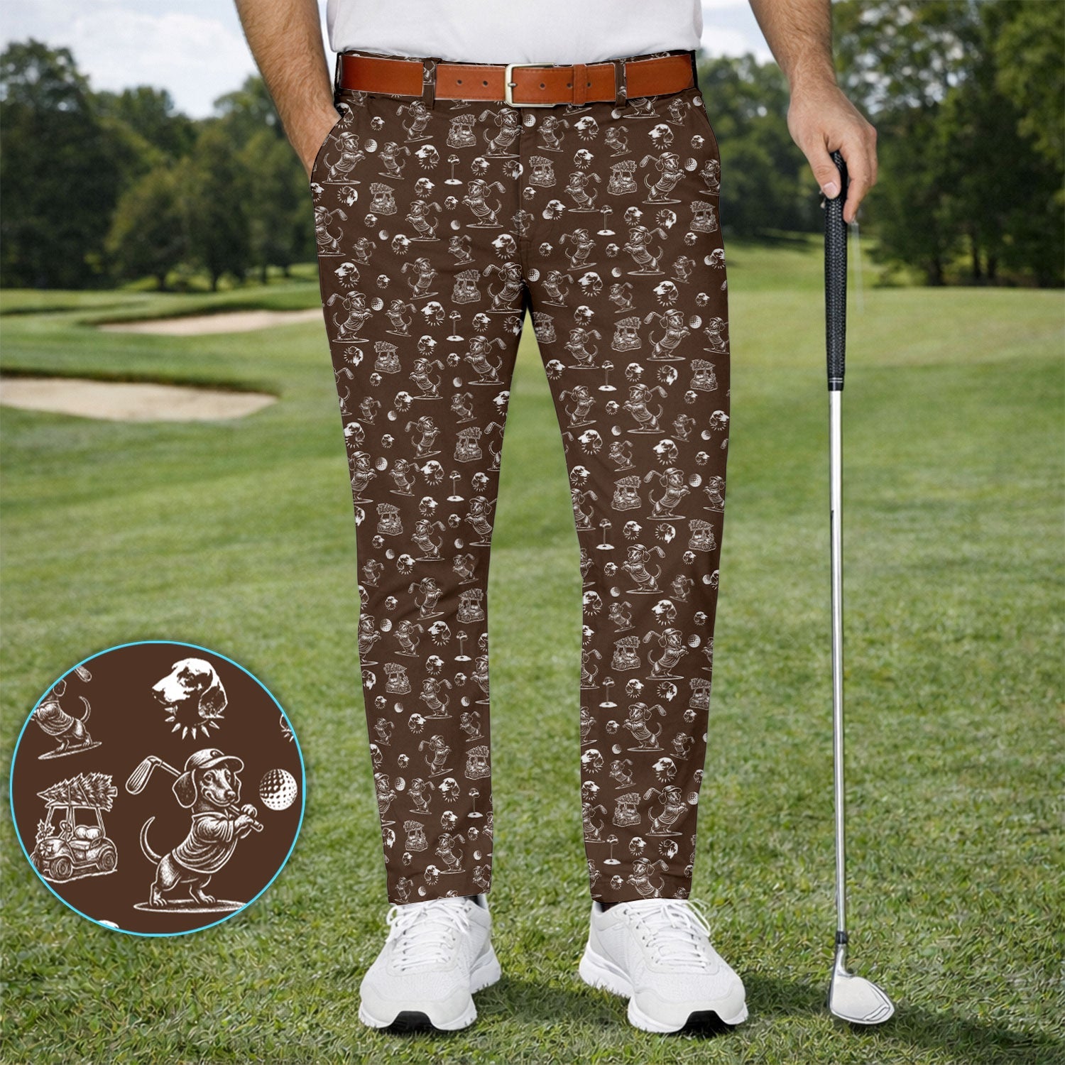 Dachshund Pattern Golf Set For Men, Funny Golf Set, Golf Gift For Golfer