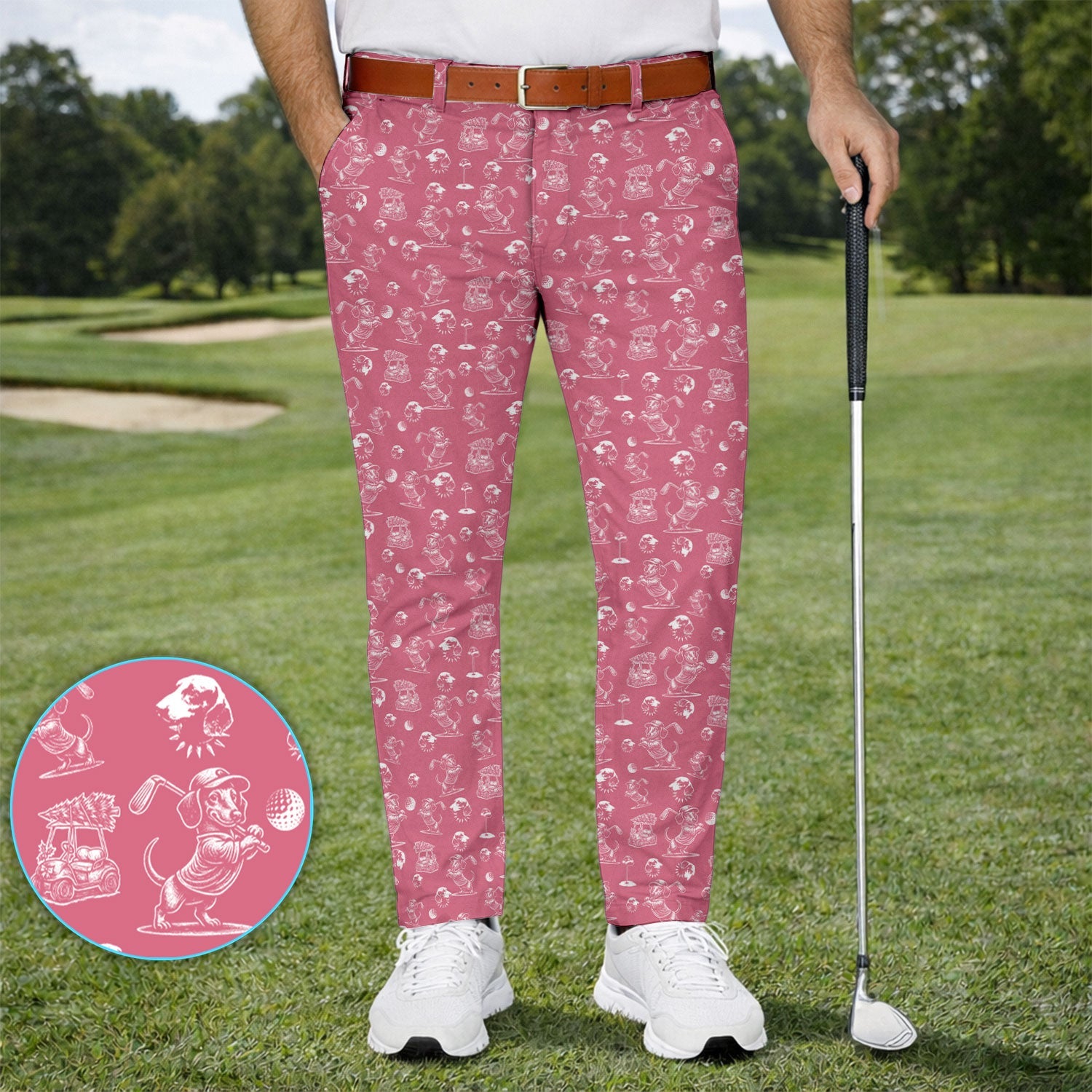 Dachshund Pattern Golf Set For Men, Funny Golf Set, Golf Gift For Golfer