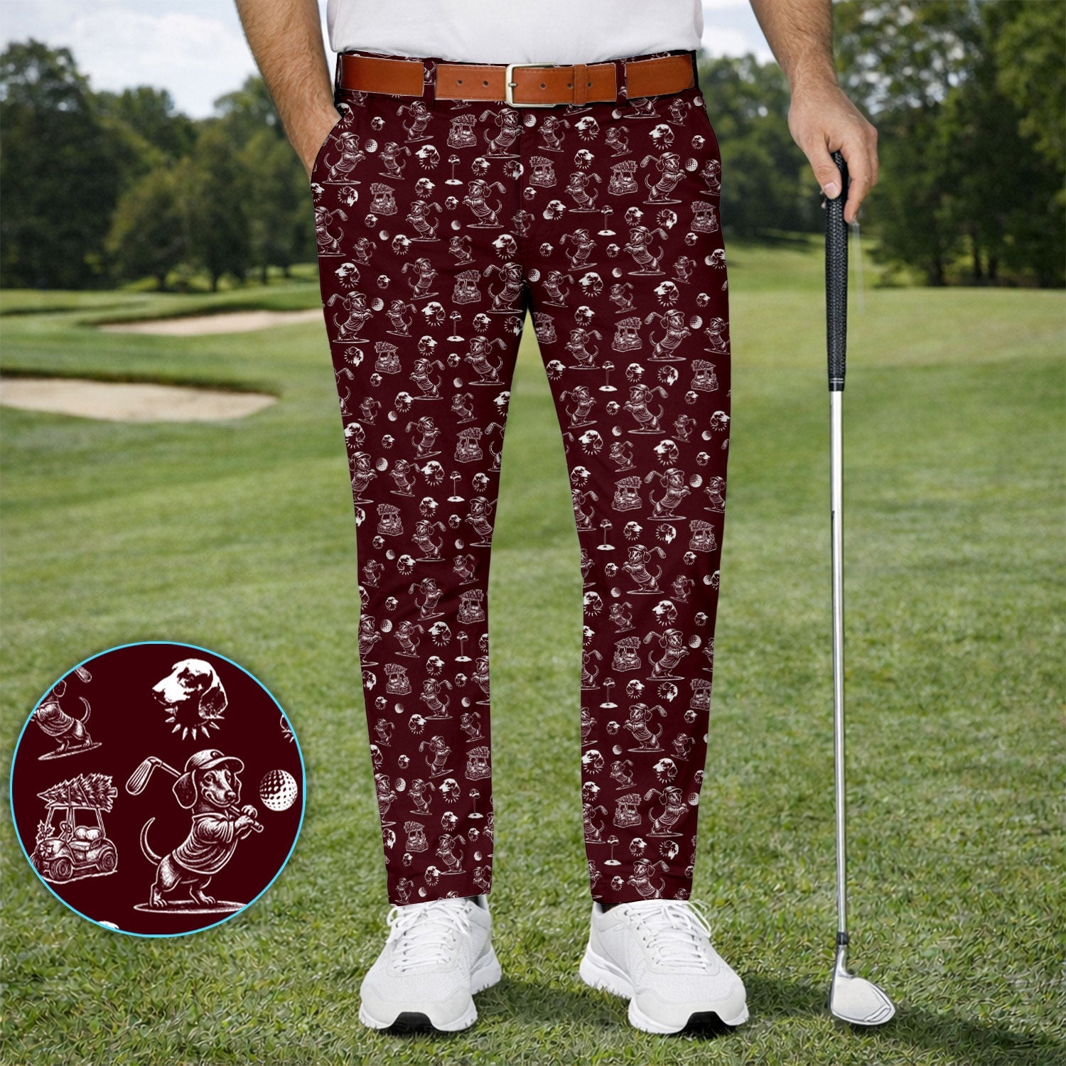 Dachshund Pattern Golf Set For Men, Funny Golf Set, Golf Gift For Golfer