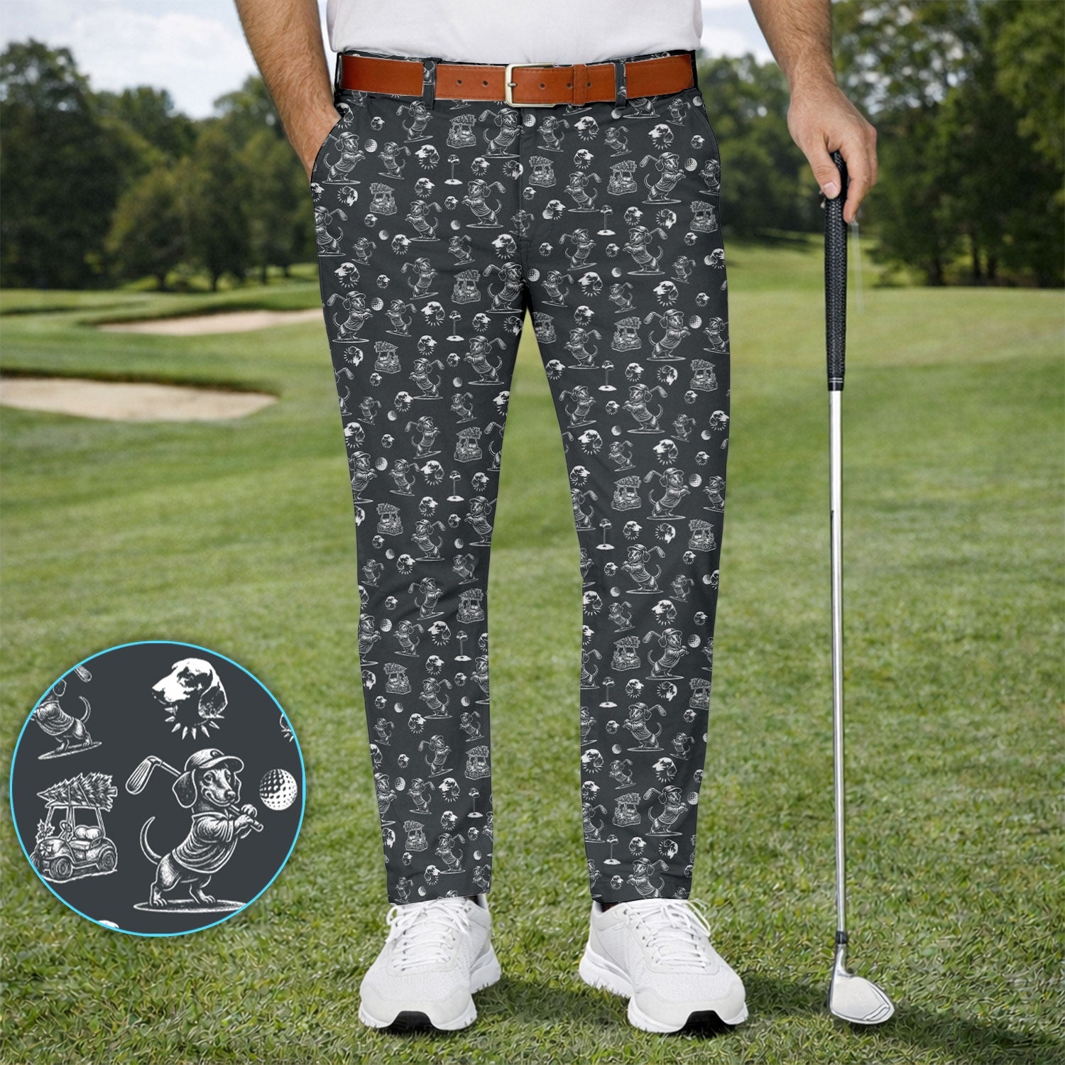 Dachshund Pattern Golf Set For Men, Funny Golf Set, Golf Gift For Golfer