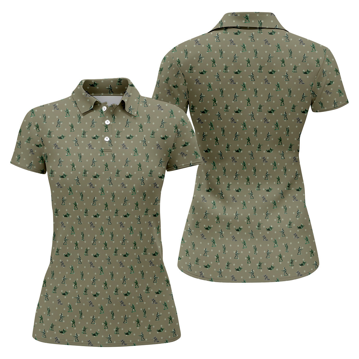 Veteran Brown Women's Golf Tops, Gift For Veteran, Veterans Day Gift, Ladies Golf Shirts
