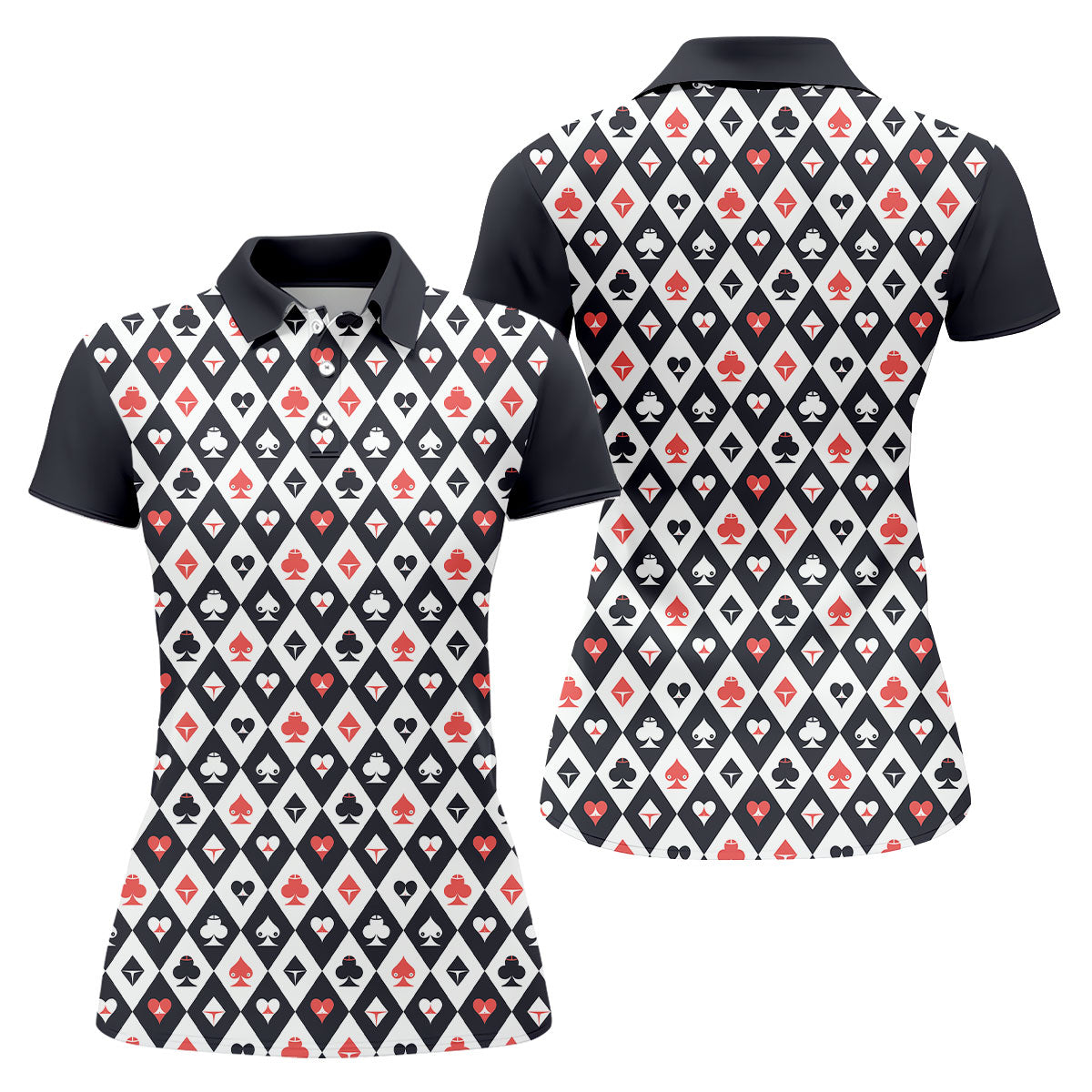 Casino Royale Dirty Argyle Pattern Funny Women's Golf Tops, Valentines Golf Gift, Ladies Golf Polos
