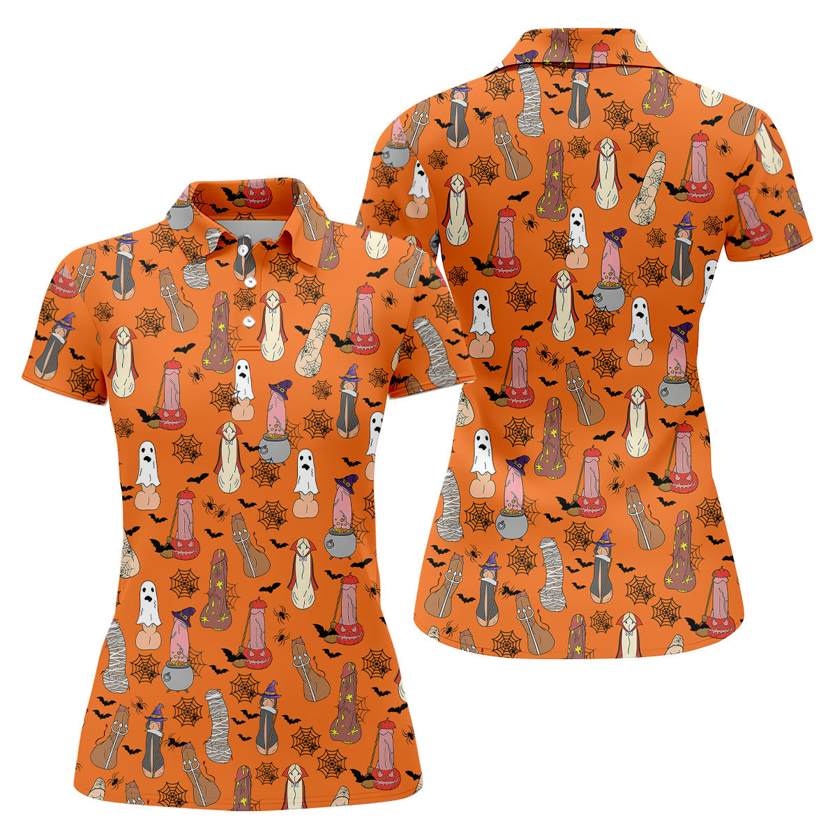 Funny Dirty Orange Halloween Golf Shirt, Funny Golf Shirts Women, Halloween Gift Idea, Ladies Golf Polos